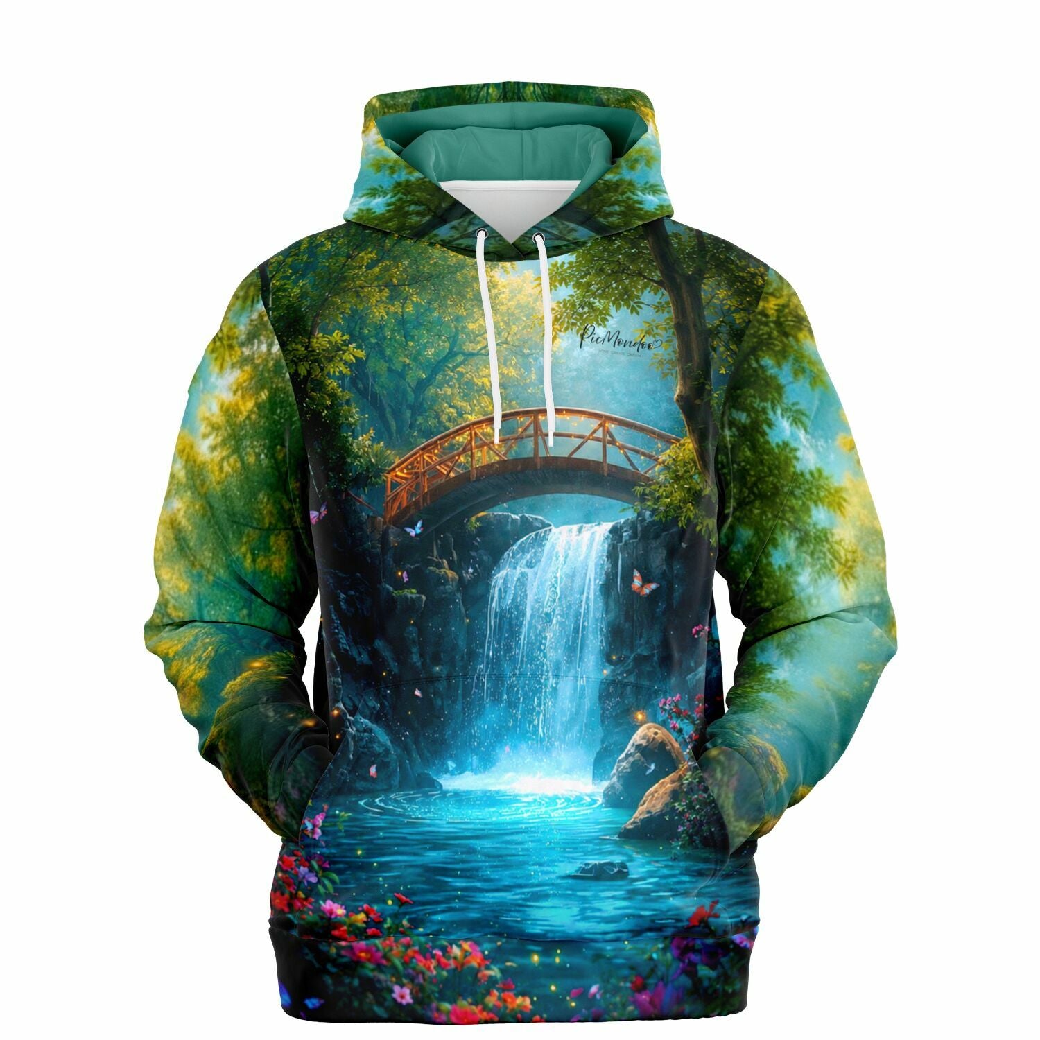 Dreamer Hoodie von Picmondoo mit magischem Brücken-Motiv im Stil unserer Diamond Painting und Malen nach Zahlen Designs