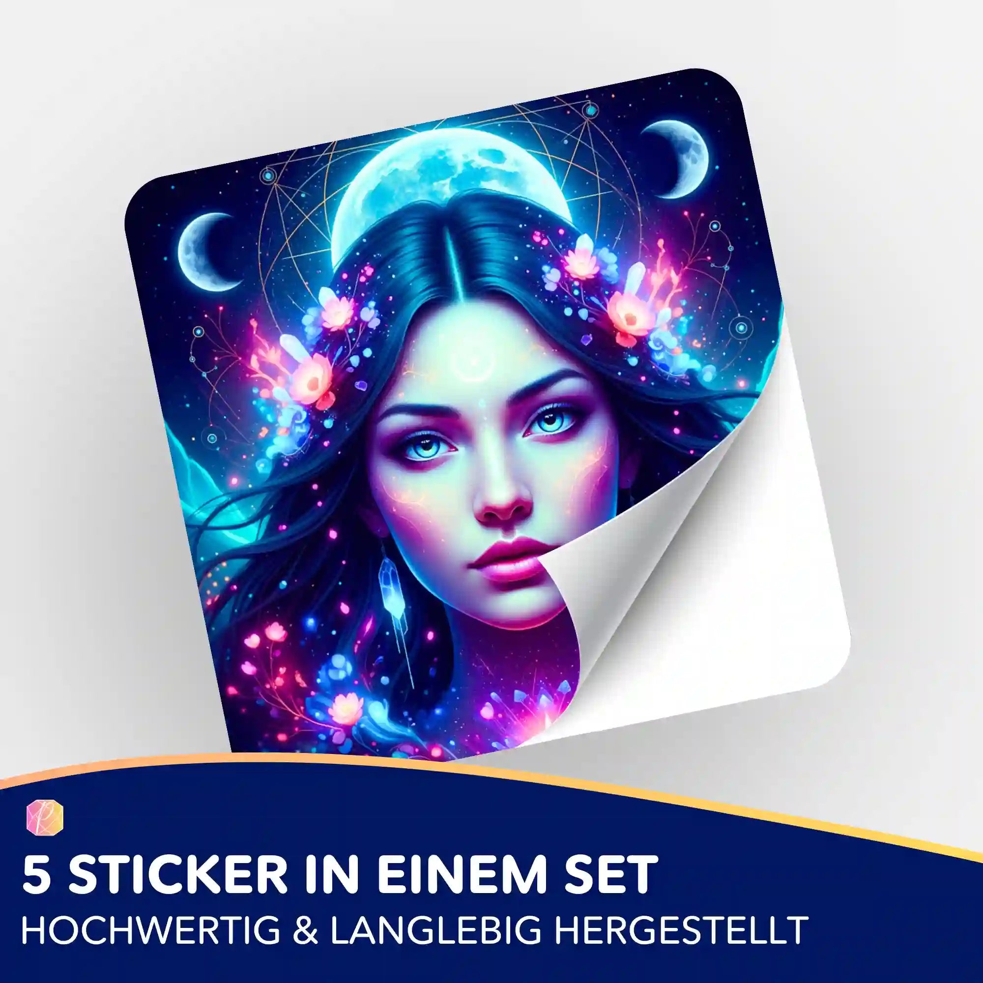 Aufkleber 5er-Set - Mondprinzessin