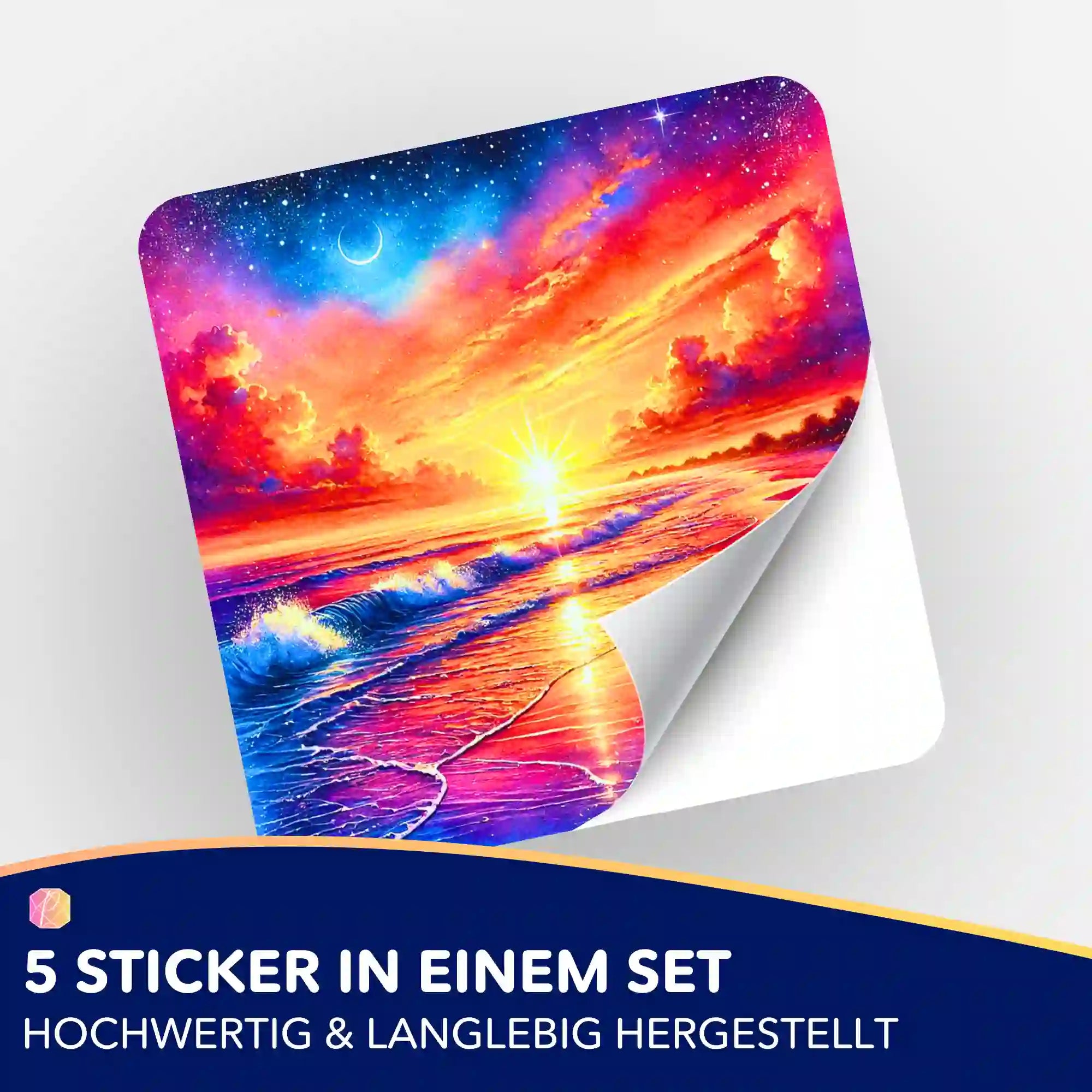 Aufkleber 5er-Set - Zwischen Sonne und Sterne