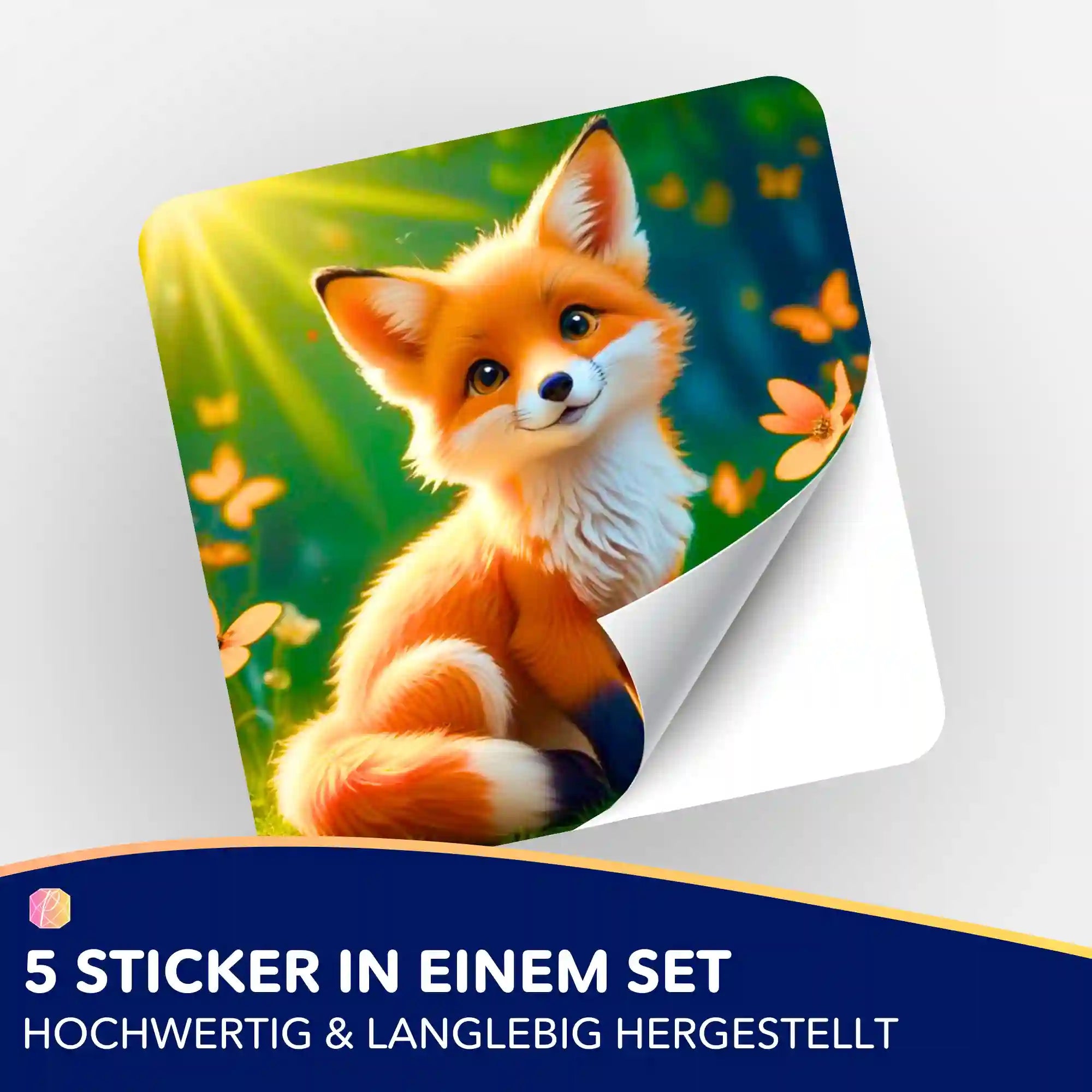 Foxy Casper Aufkleber-Set für Diamond Painting Zubehör zur Organisation deiner Bastelsets und Motiv-Sammlung.