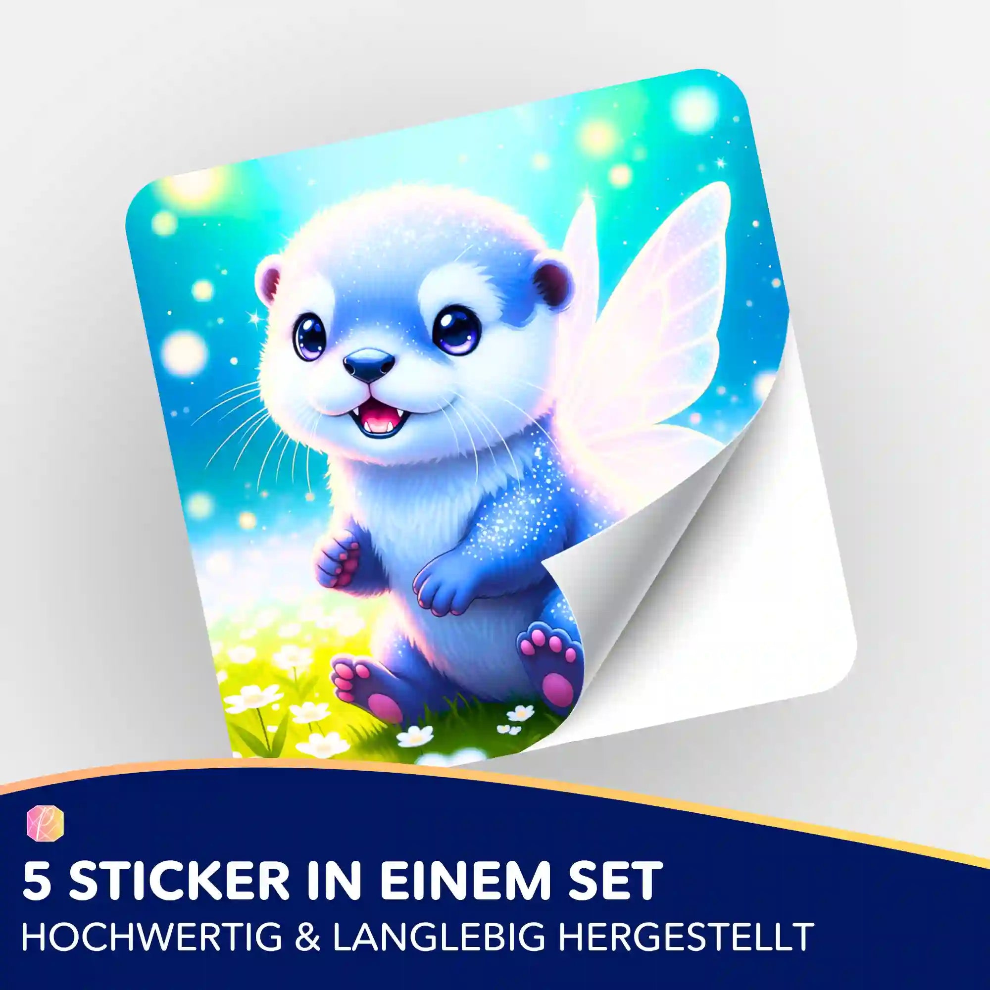 Aufkleber 5er-Set - Der kleine Feenotter Mira