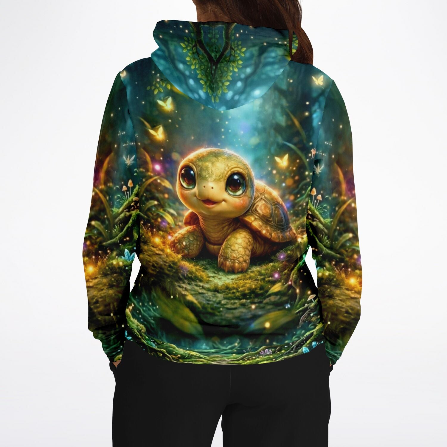 Hoodie mit magischem Schildkröten-Motiv, im Stil von Diamond Painting und Malen nach Zahlen für Erwachsene