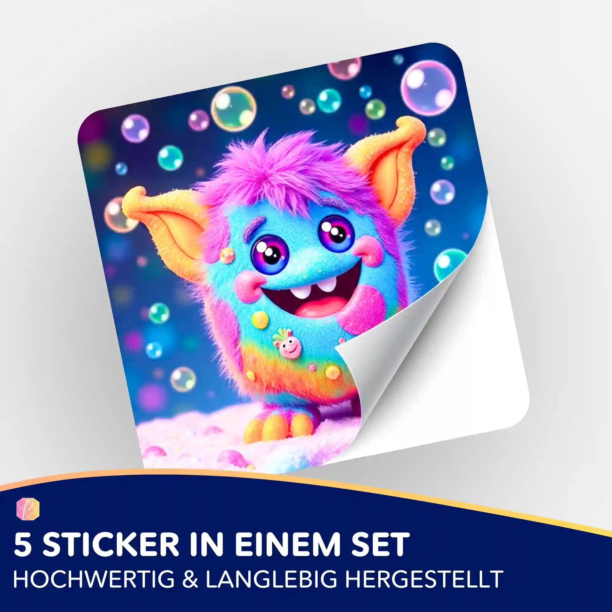 Aufkleber 5er-Set - Moni Live Verkauf - Grinsebacke