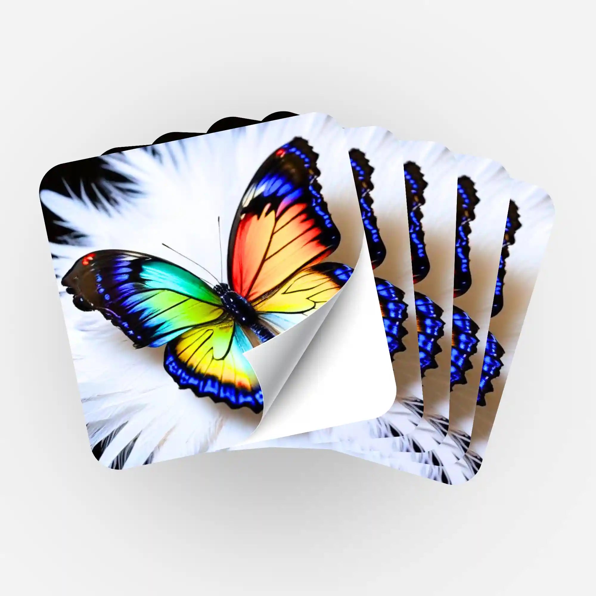 Picmondoo 5er-Set Sticker mit buntem Schmetterling-Motiv zur Organisation von Diamond Painting Zubehör
