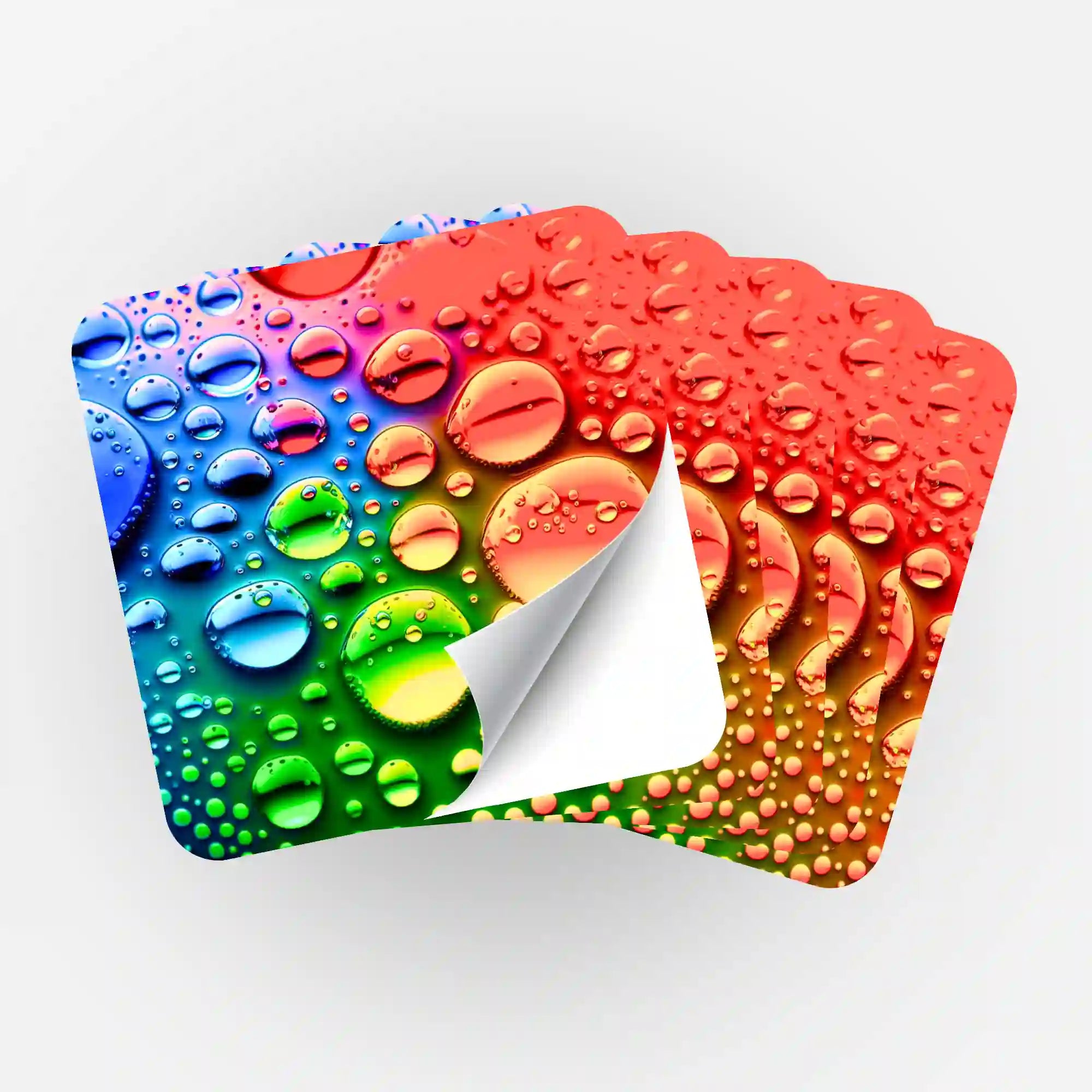 Aufkleber 5er-Set - Colorful Raindrops