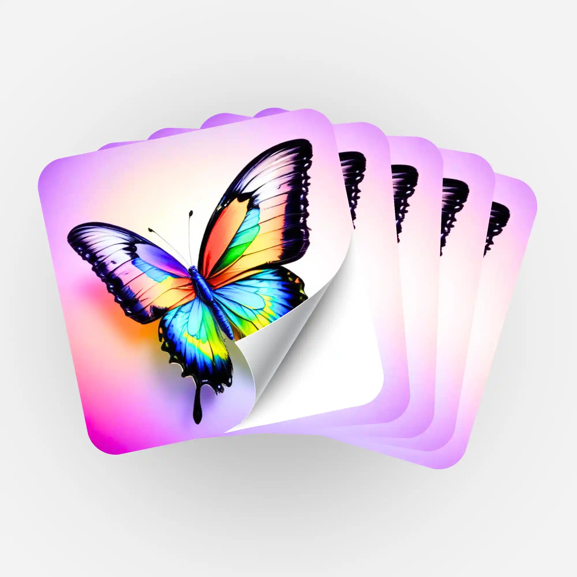 Aufkleber 5er-Set - Moni Live Verkauf - Butterfly Mona