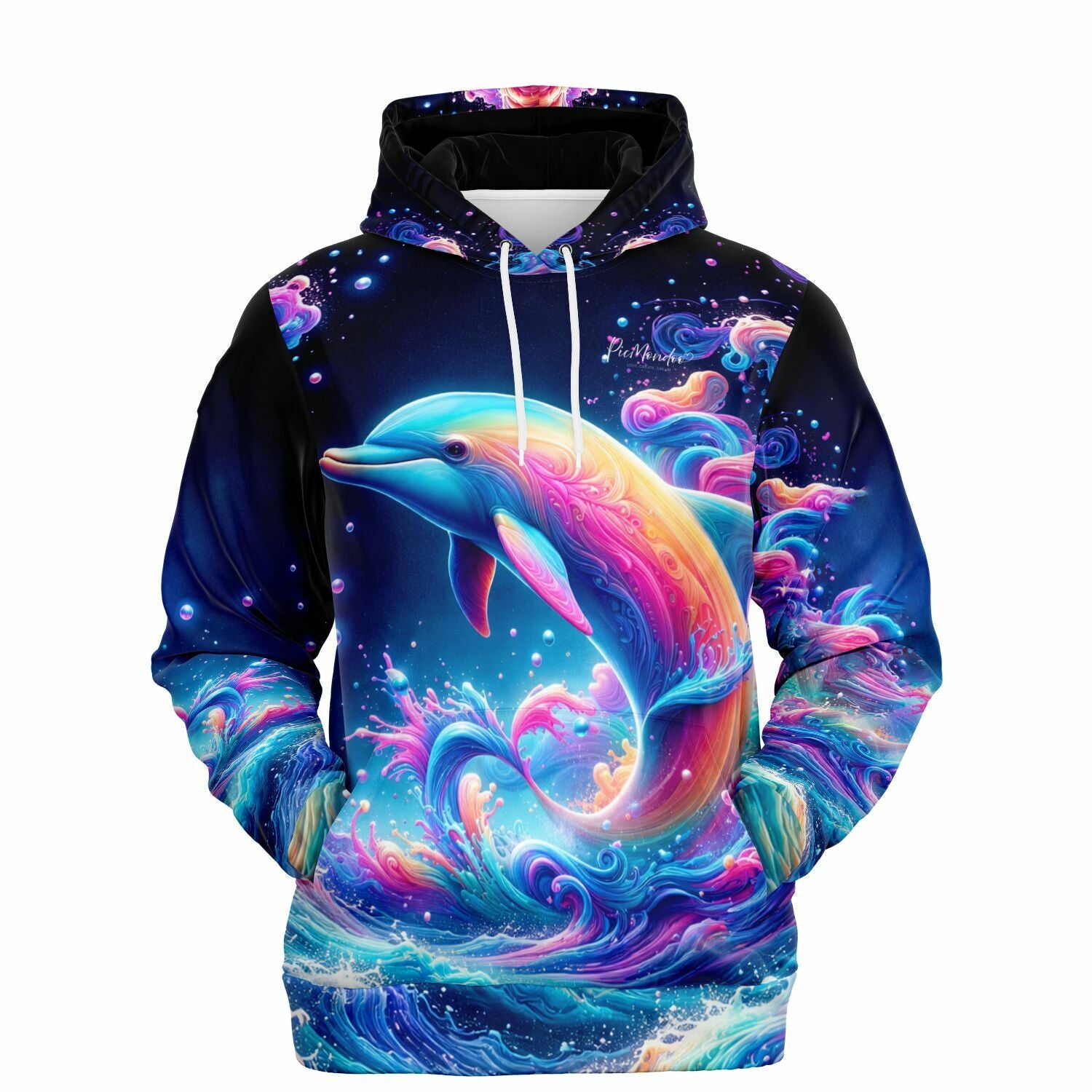 Dreamer Hoodie - Delfin im Farbenmeer
