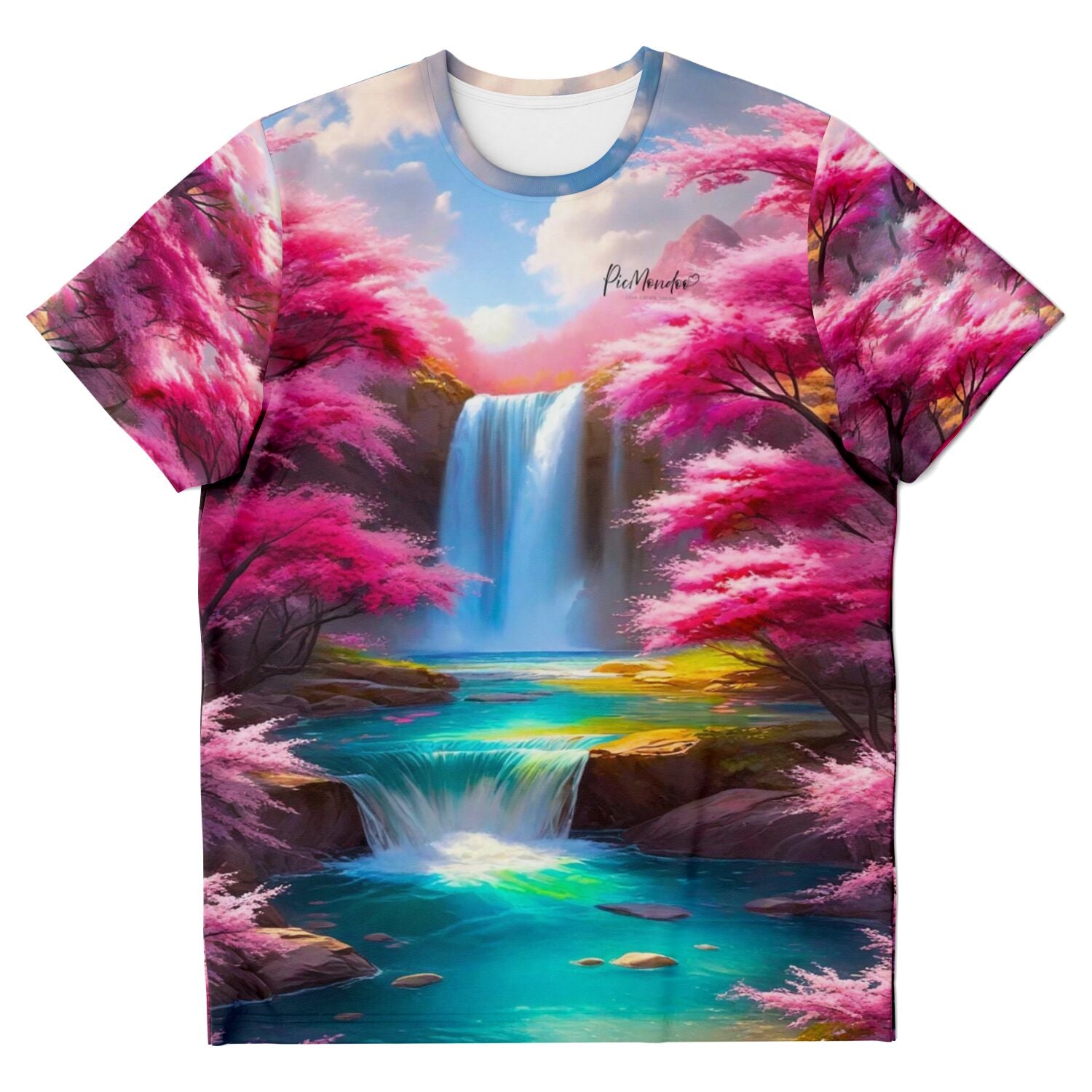 Dreamer T-Shirt - Kirschblüten am Wasserfally