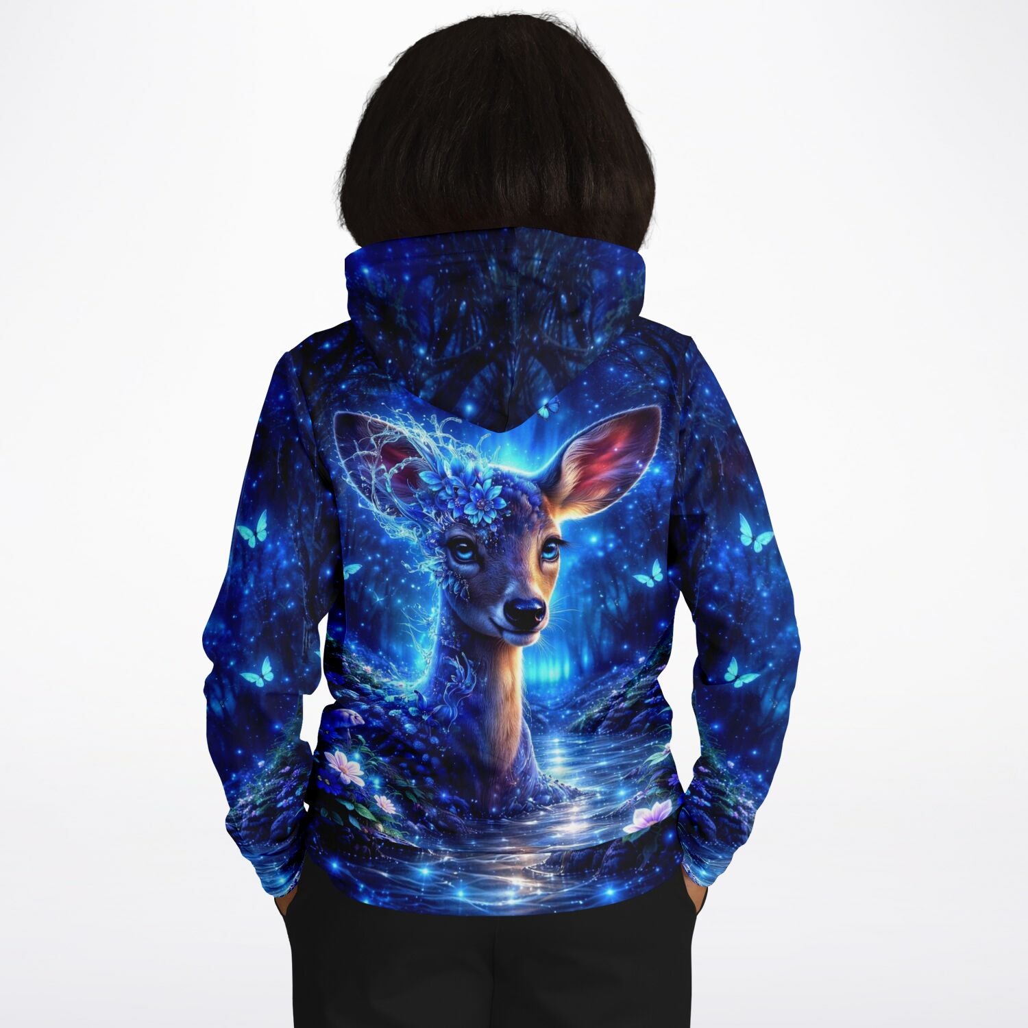 Dreamer Hoodie Hüterin des Herzens mit magischem Hirsch Motiv, passend im Stil zu Diamond Painting und Malen nach Zahlen