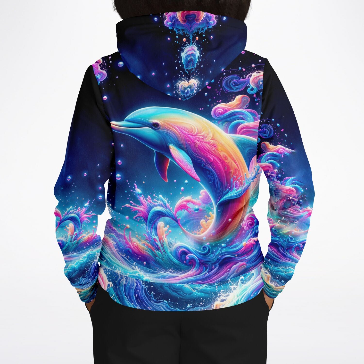 Dreamer Hoodie - Delfin im Farbenmeer