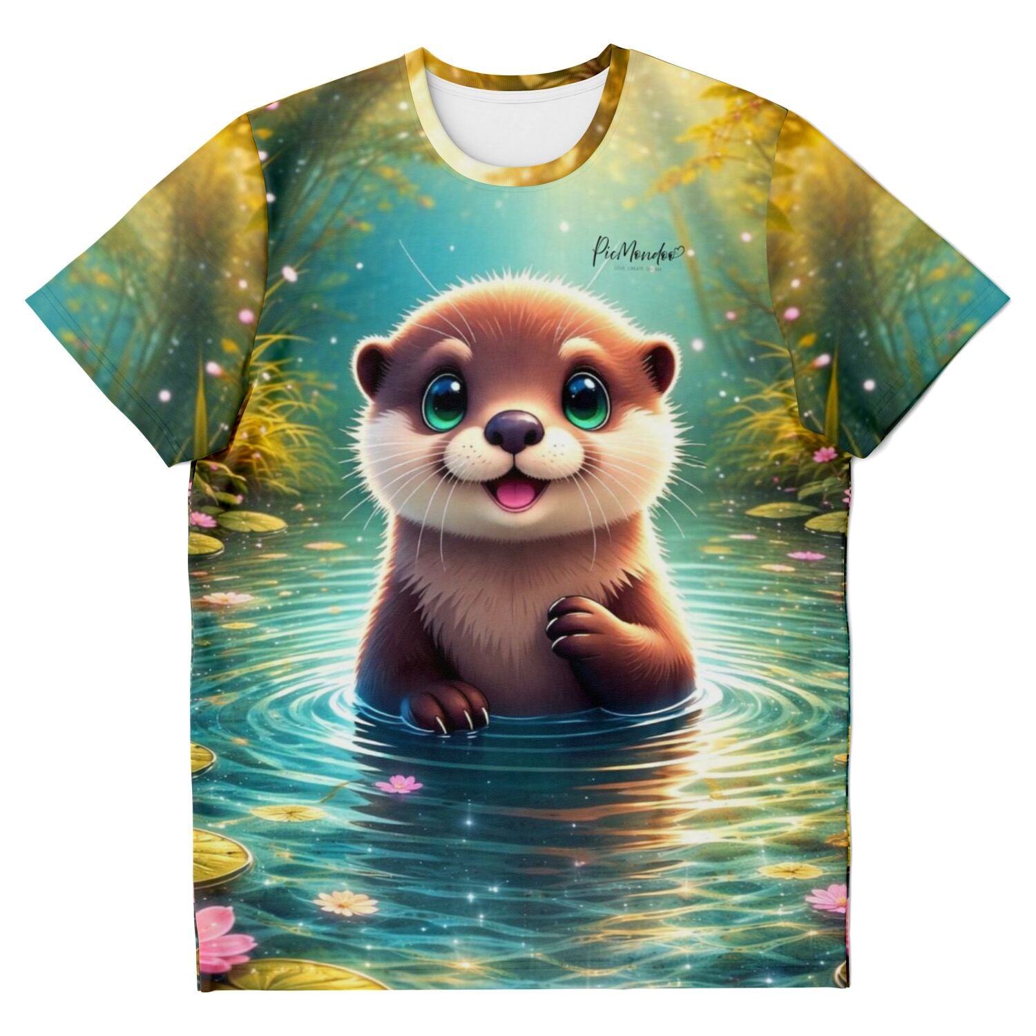 Dreamer T-Shirt von Picmondoo mit niedlichem Otter-Motiv, das sich auch perfekt für Malen nach Zahlen eignet.