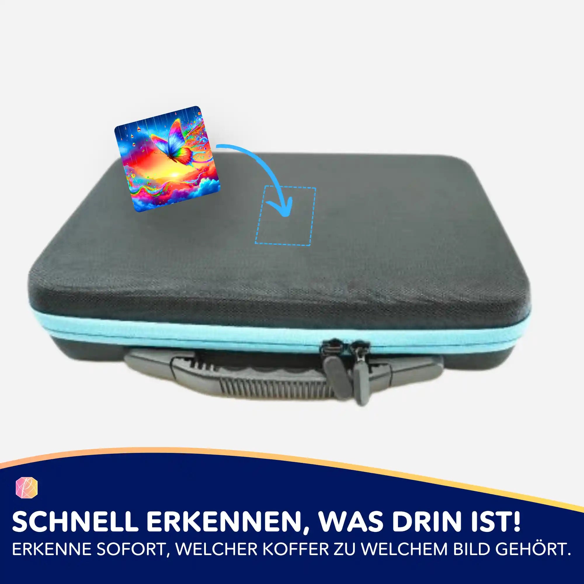 Aufkleber 5er-Set - Schmetterlinge im Regenbogenfluss