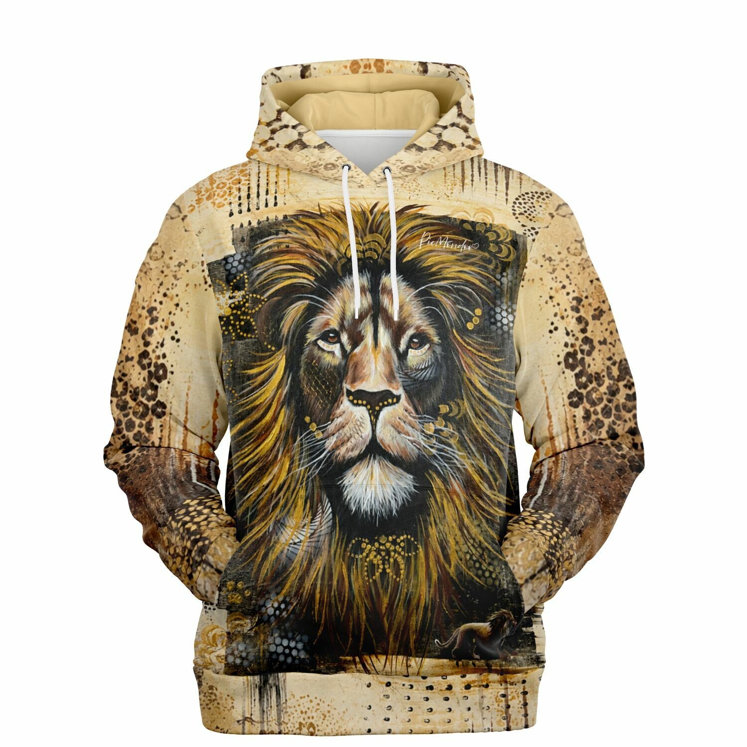 Dreamer Hoodie Erbe des Feuers mit artistichem Löwen Motiv, perfekt für Fans von Diamond Painting und DIY-Hobbys.
