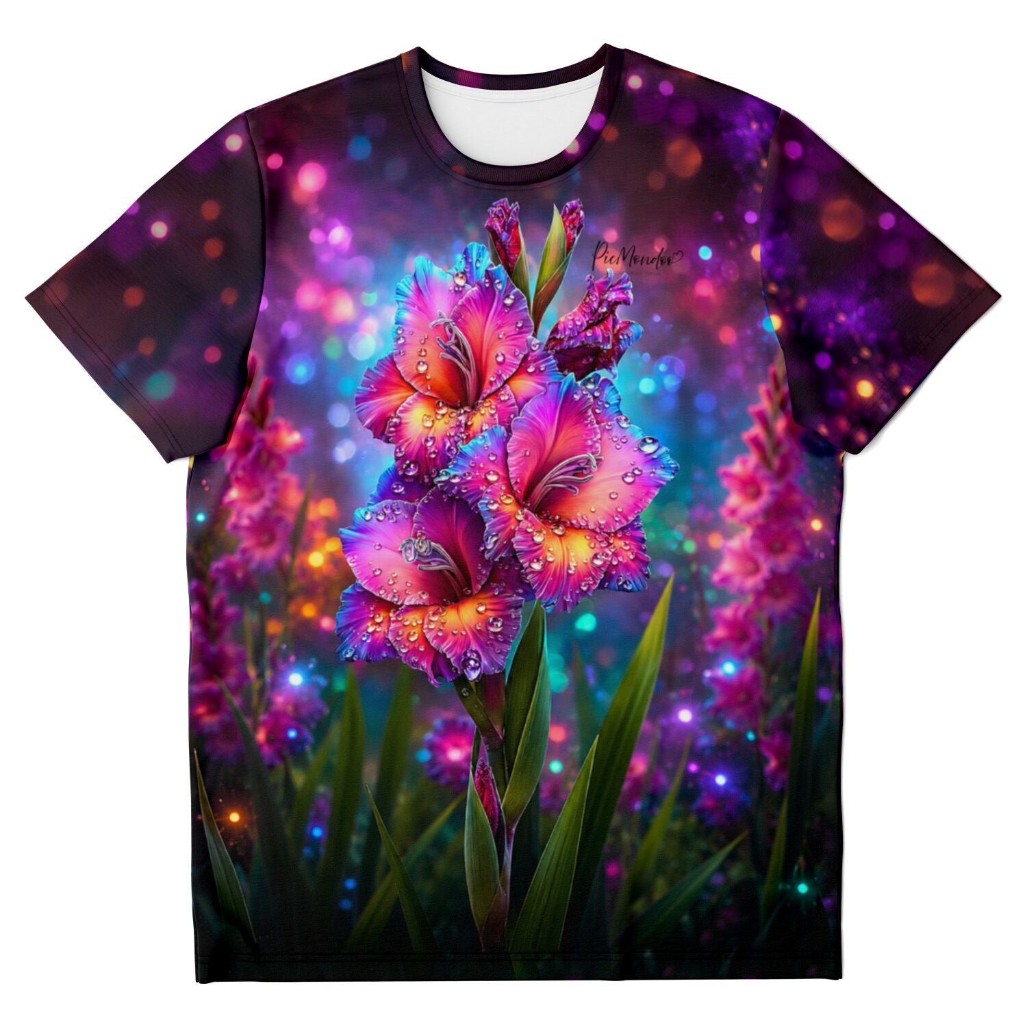 Dreamer T-Shirt mit leuchtendem Morgentau Blumen Motiv in lebhaften Farben, passend zu Malen nach Zahlen Designs
