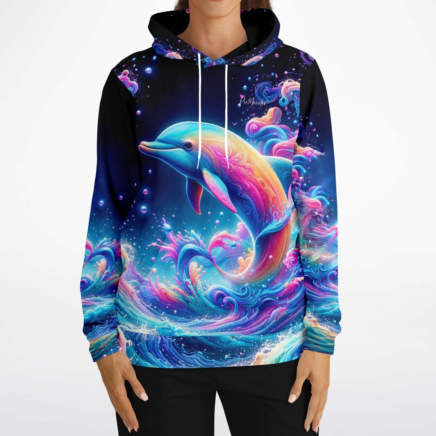 Dreamer Hoodie - Delfin im Farbenmeer