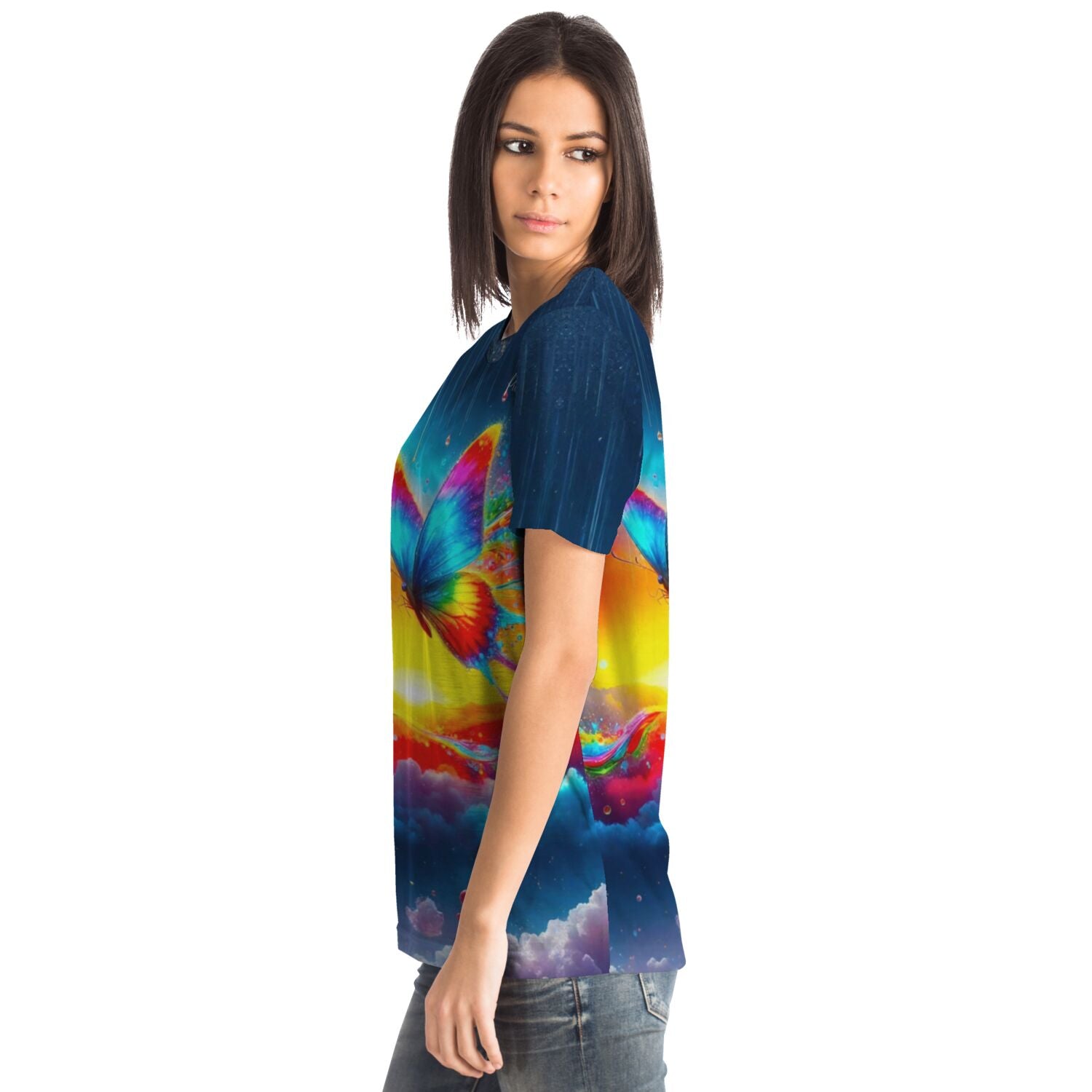 Dreamer T-Shirt - 100 Farben Special - Schmetterlinge im Regenbogenfluss