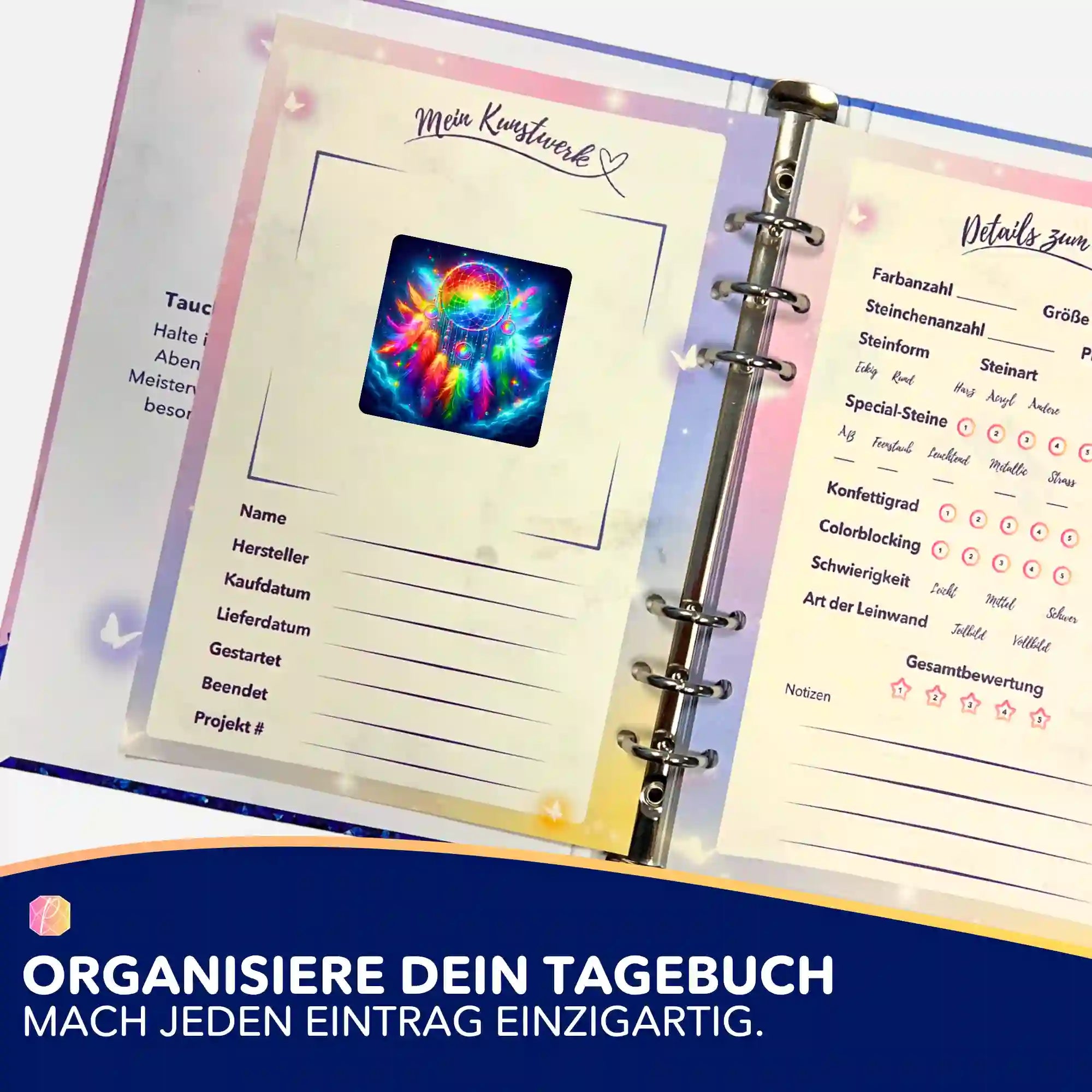 Aufkleber 5er-Set - Träumerei im Federspiel