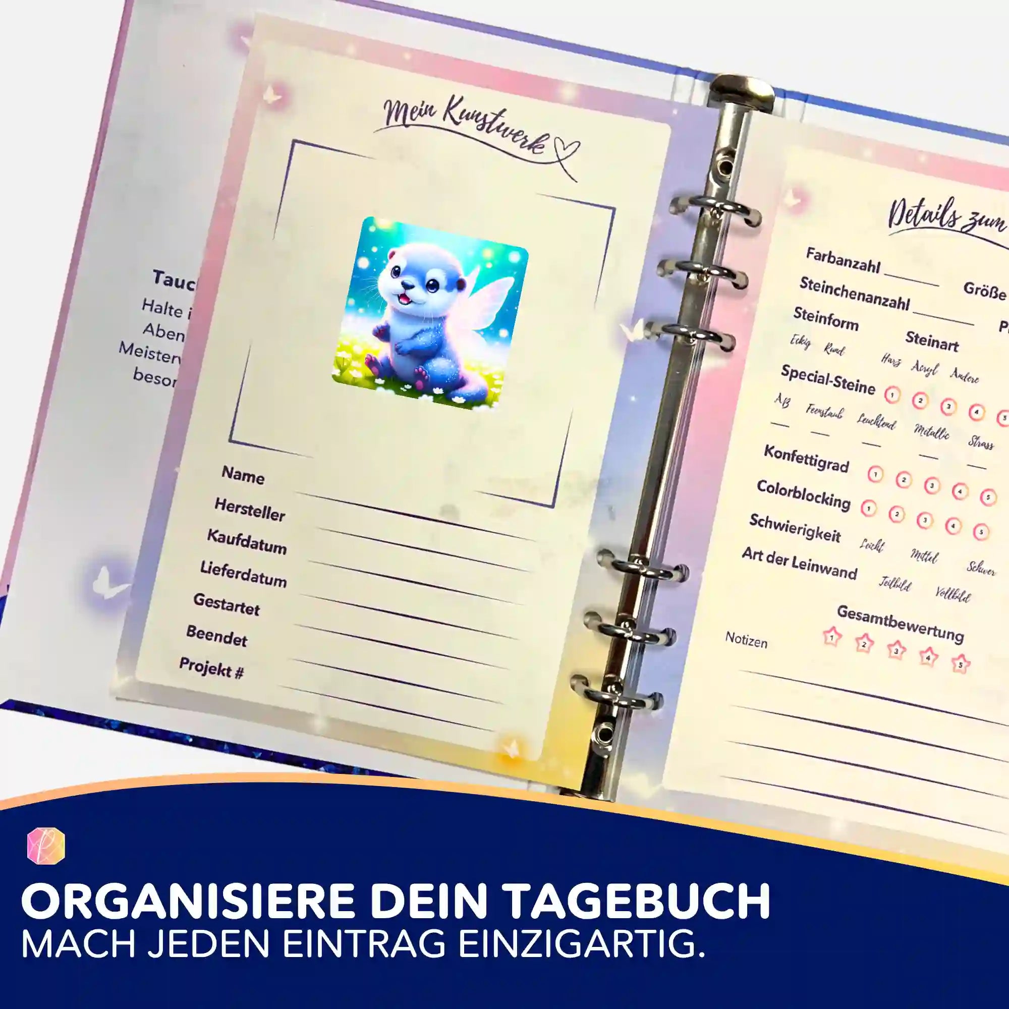 Aufkleber 5er-Set - Der kleine Feenotter Mira