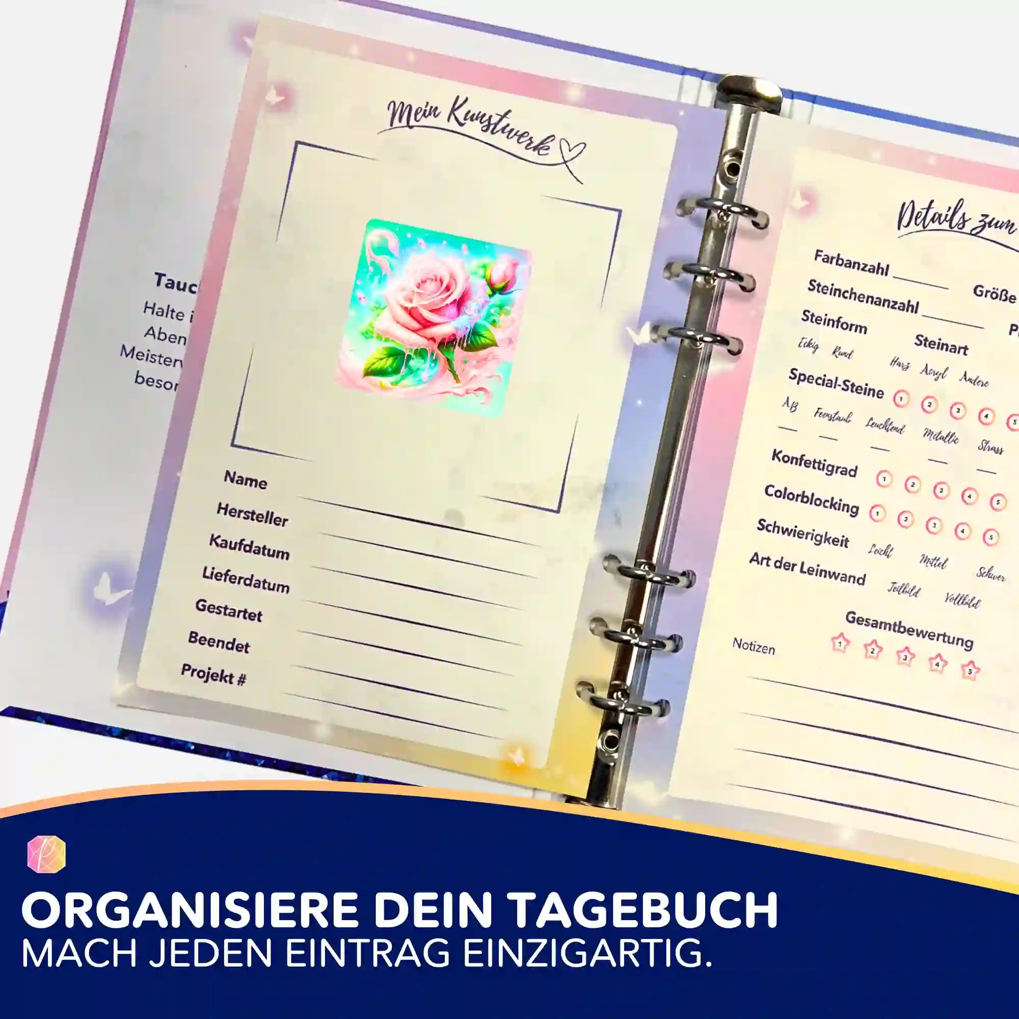 Aufkleber 5er-Set - Candy Rose