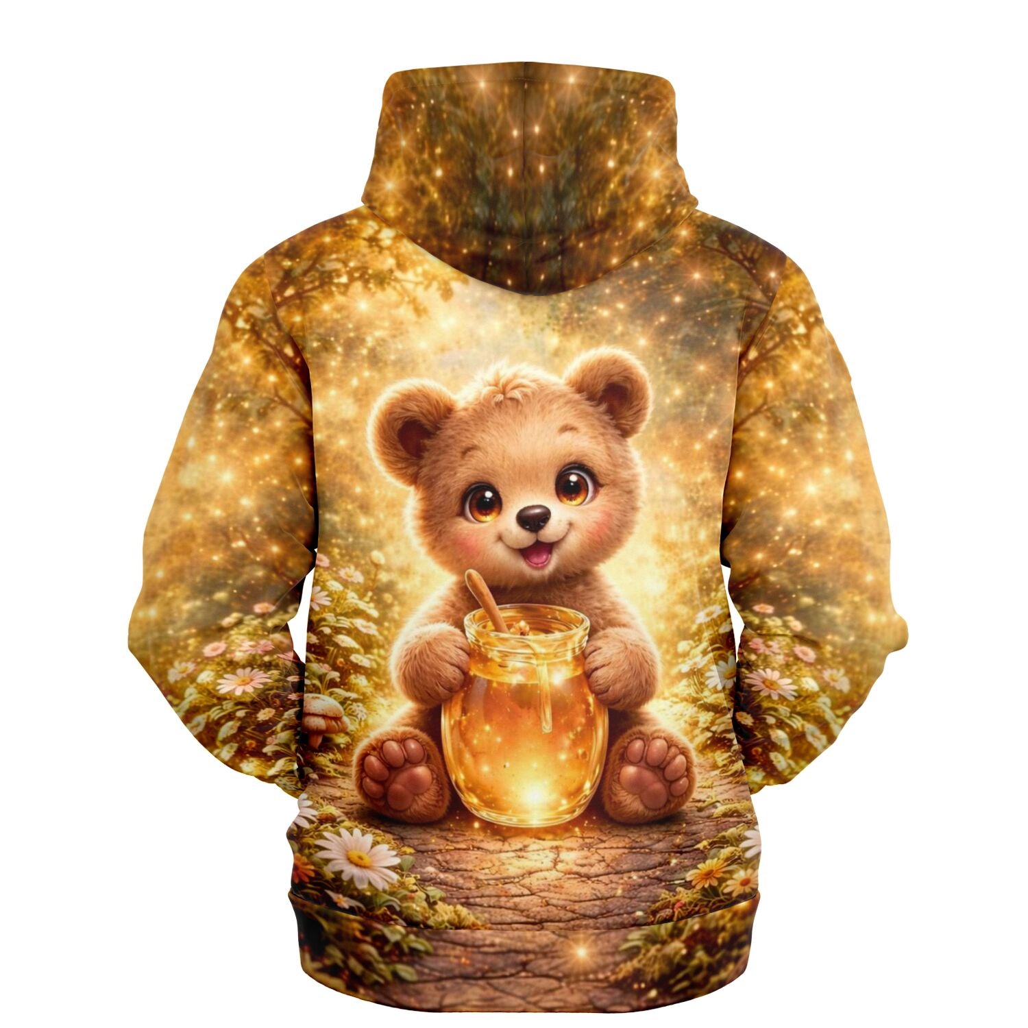 Dreamer Hoodie mit niedlichem Teddybär-Motiv und Honigglas im Stil beliebter Diamond Painting und Malen nach Zahlen Sets