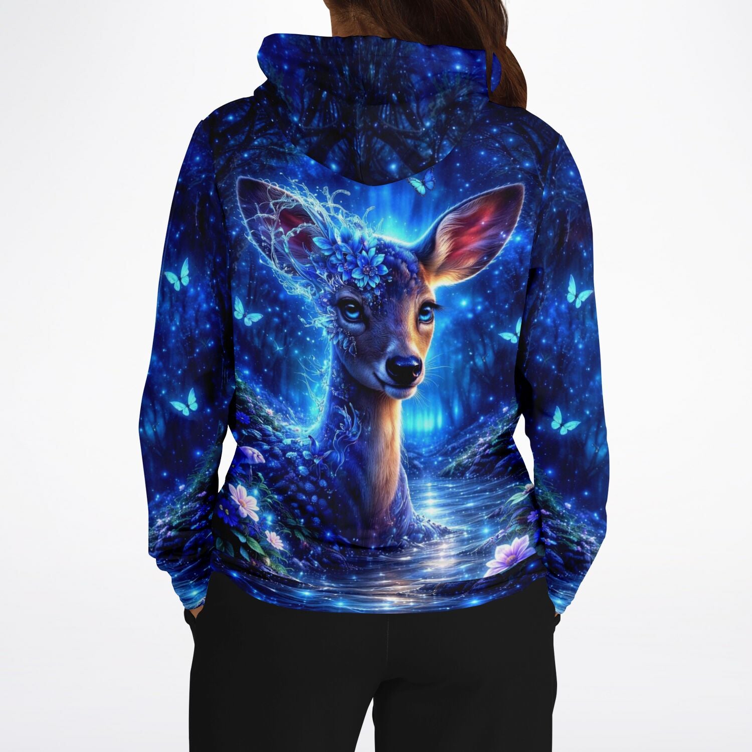 Dreamer Hoodie Hüterin des Herzens mit mystischem Reh-Motiv, perfekt für Fans von Diamond Painting und Malen nach Zahlen