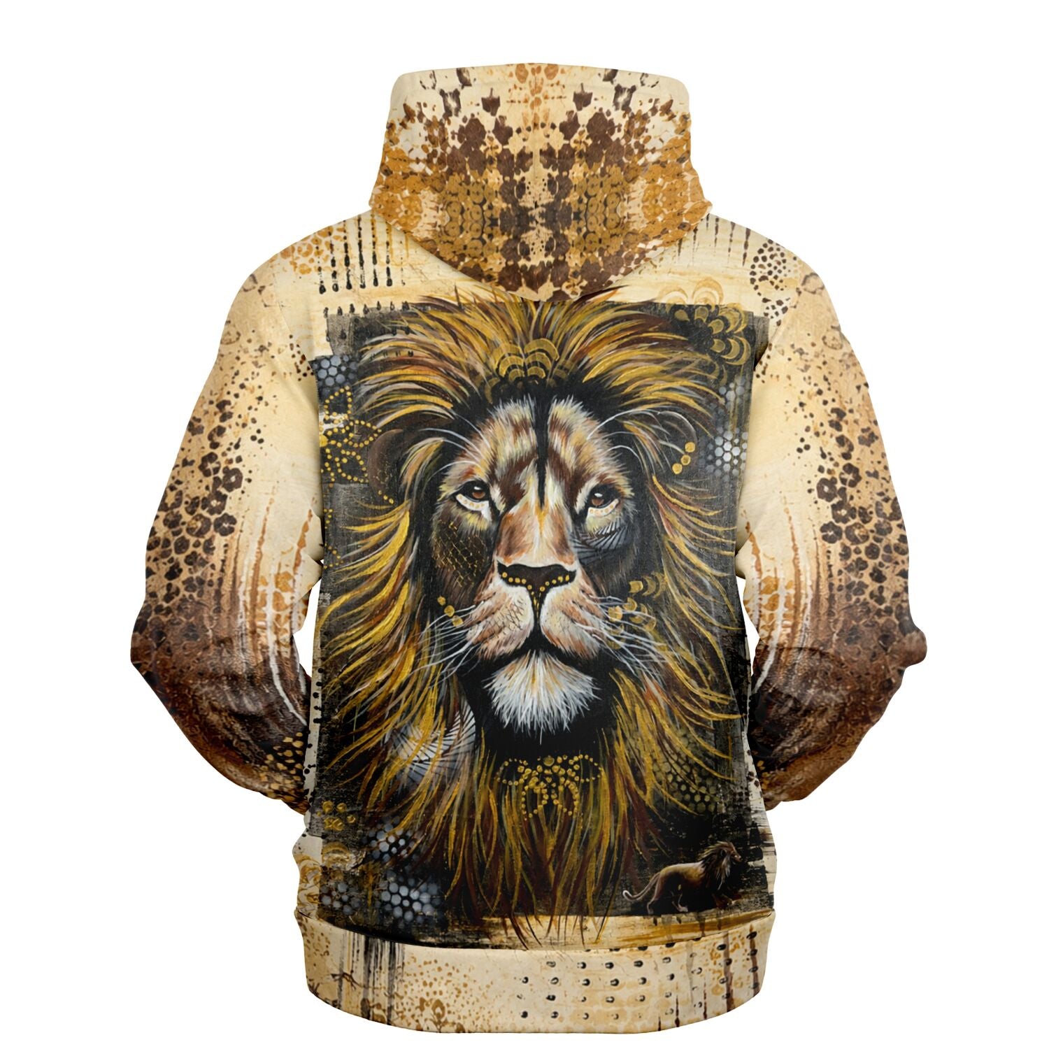 Dreamer Hoodie Erbe des Feuers mit Löwen-Motiv, das an ein Malen nach Zahlen oder Diamond Painting Design erinnert