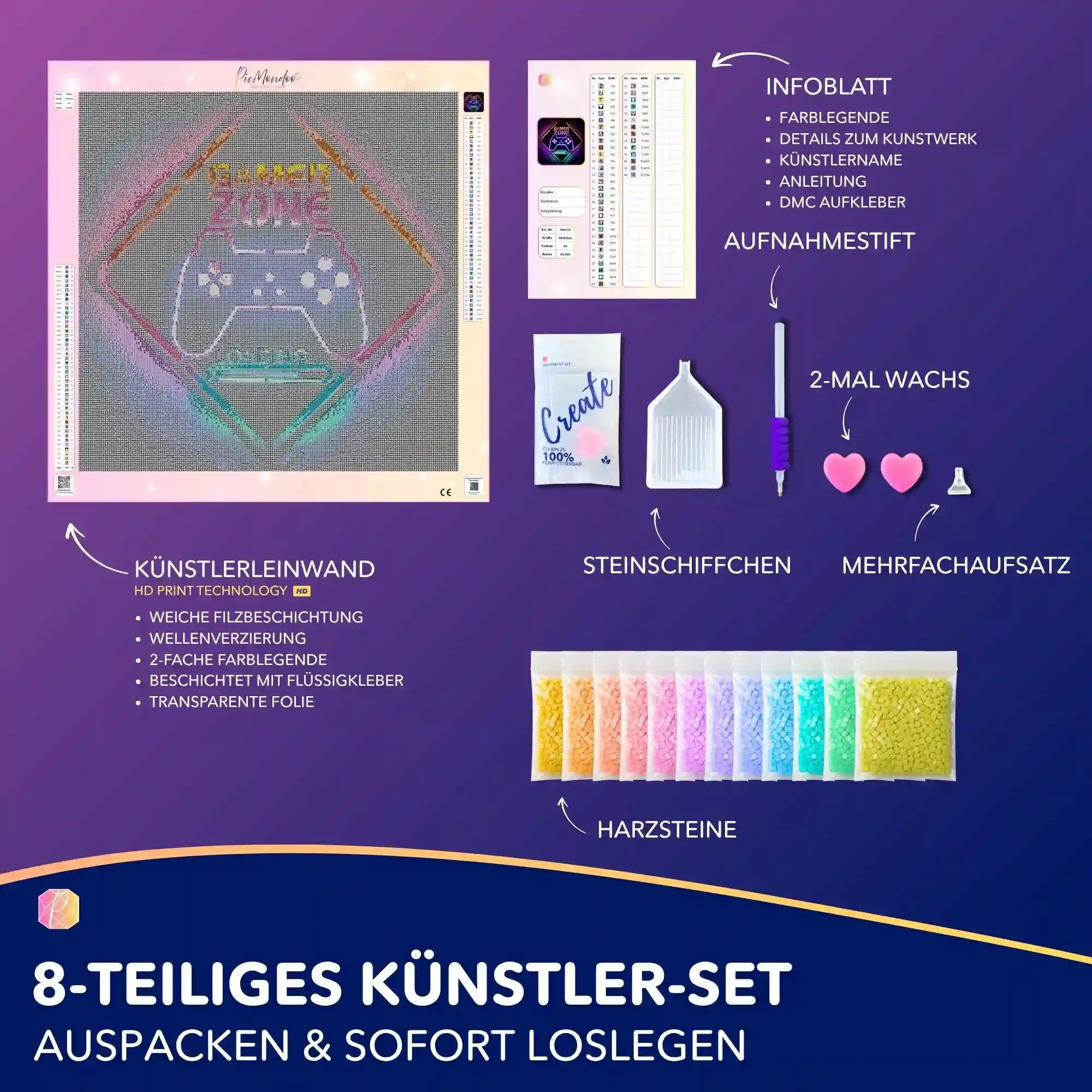 Diamond Painting Leuchtbild Special - Gamer Zone