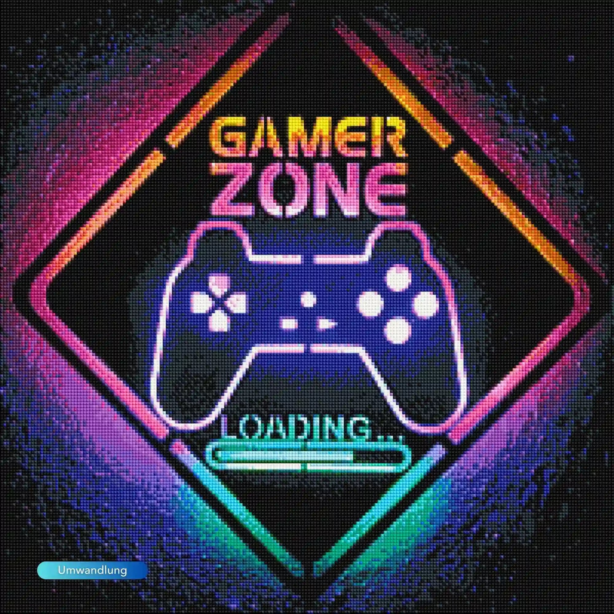 Diamond Painting Leuchtbild Special - Gamer Zone