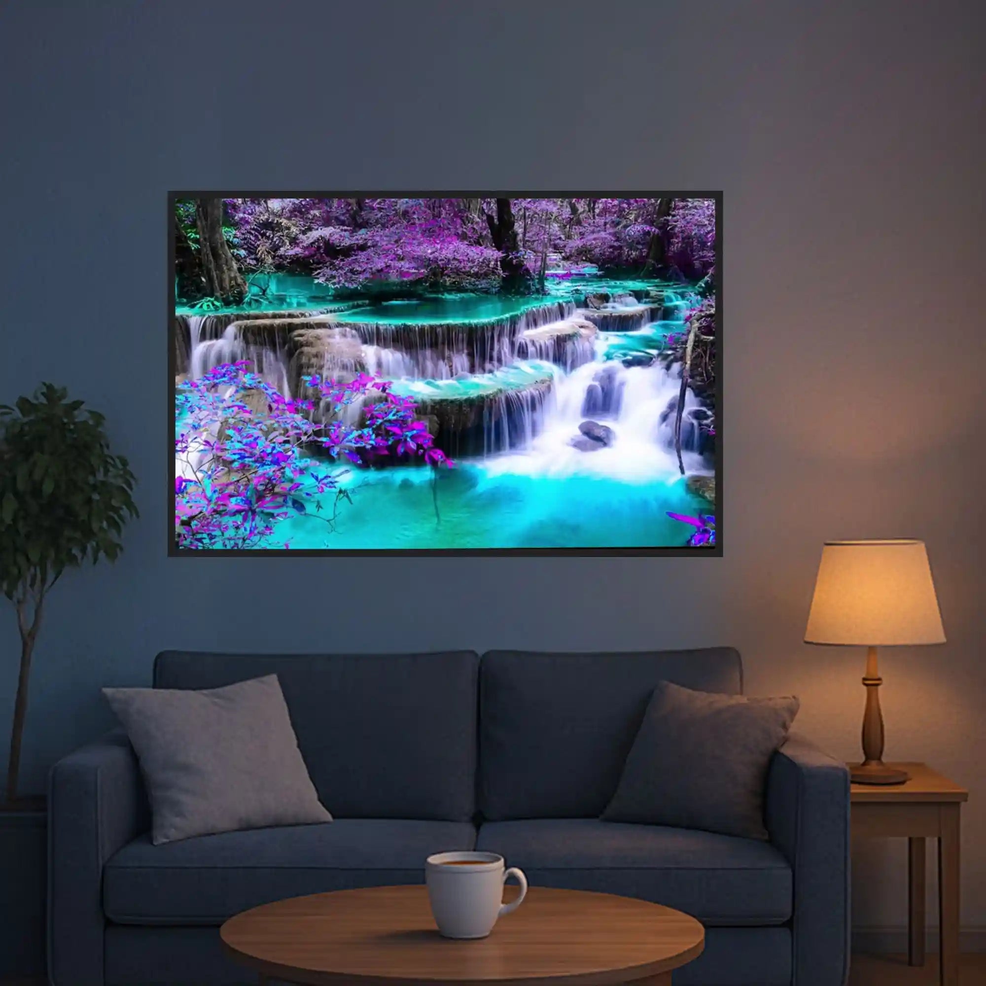 Diamond Painting XXL - Die Ruhe des Wasserfalles