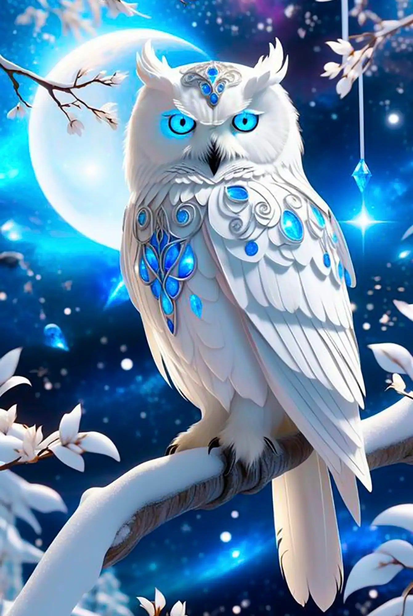 Diamond Painting - Blue Eyes Owl