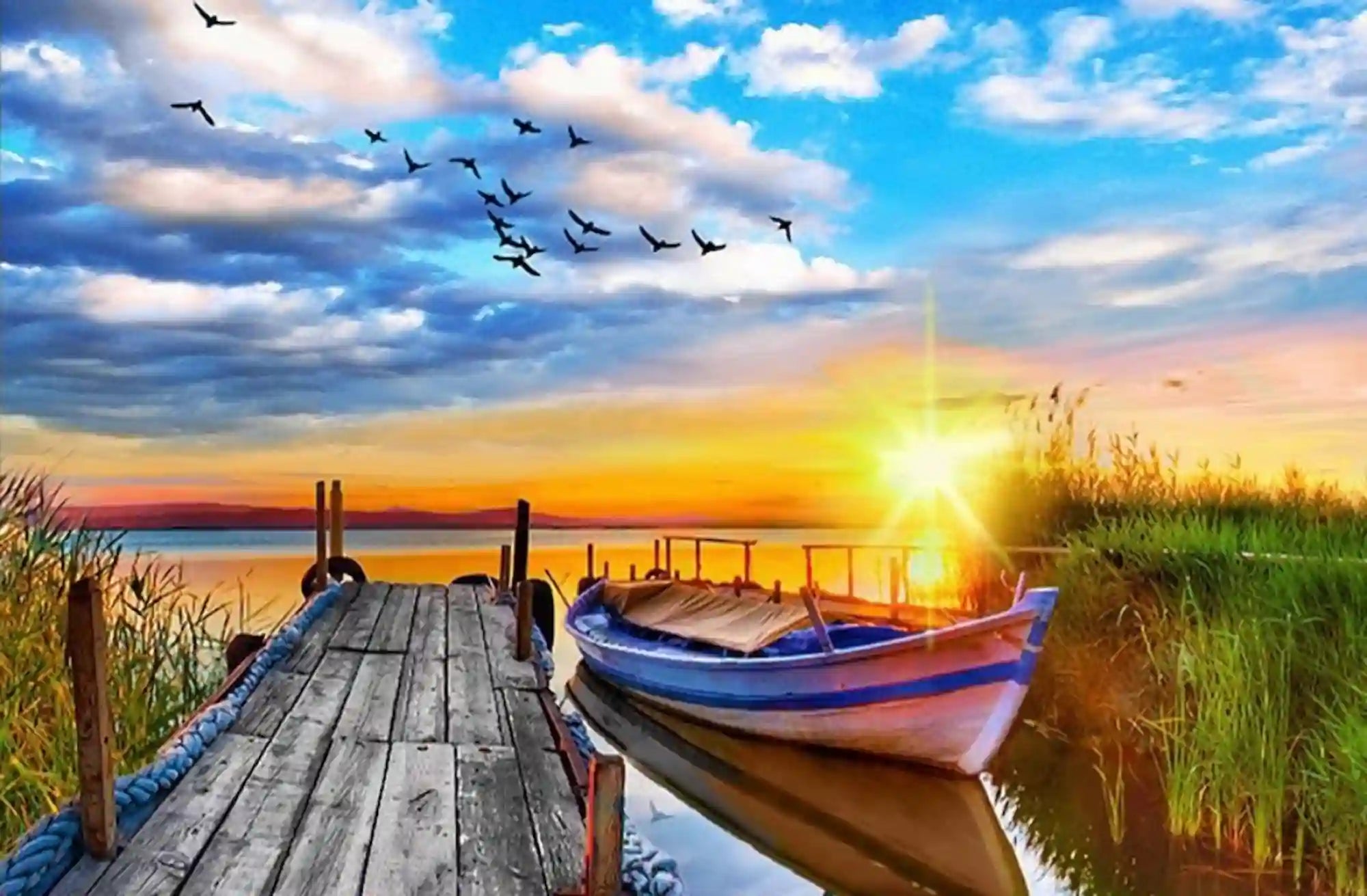 Diamond Painting - Sonniger Abend am See
