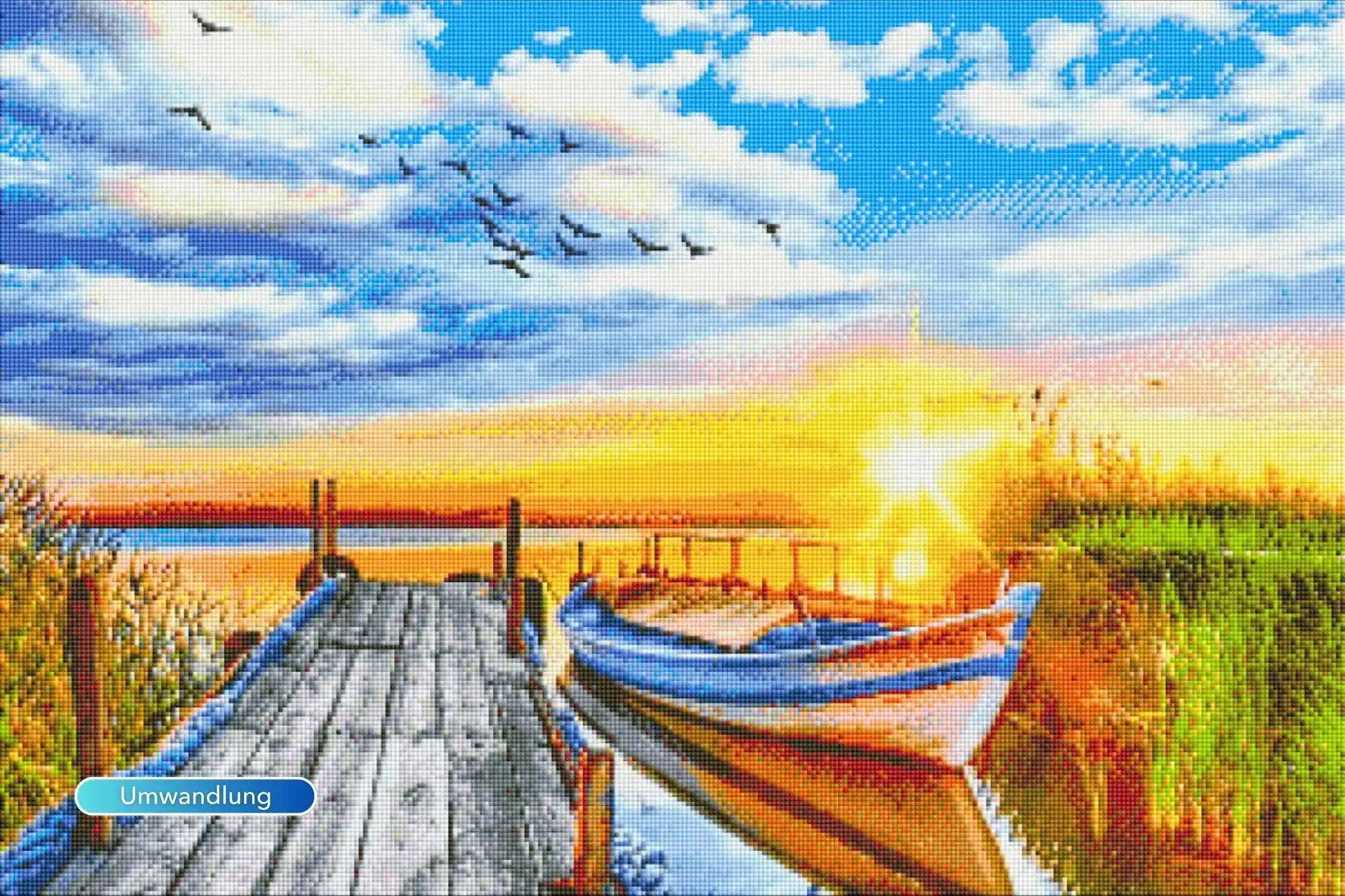 Diamond Painting - Sonniger Abend am See