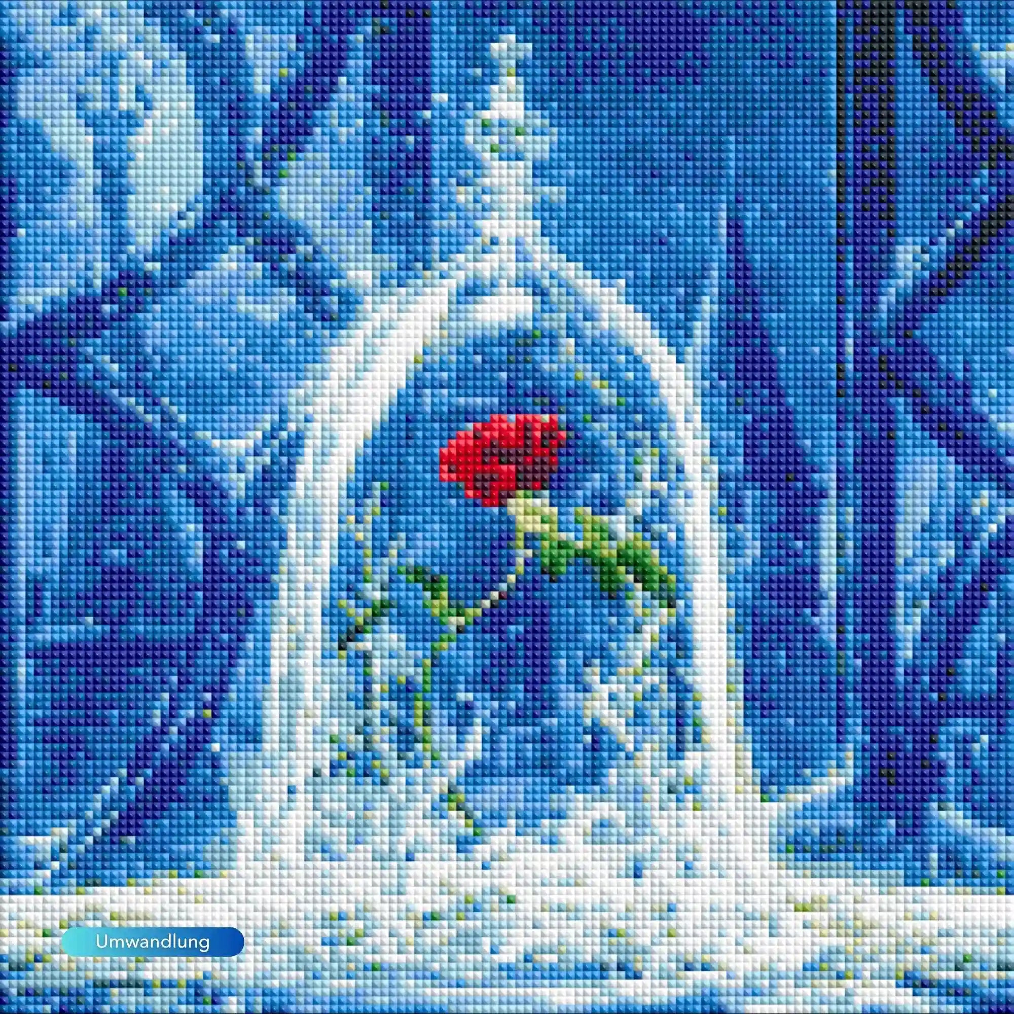 Diamond Painting - Rose im Wunderglas