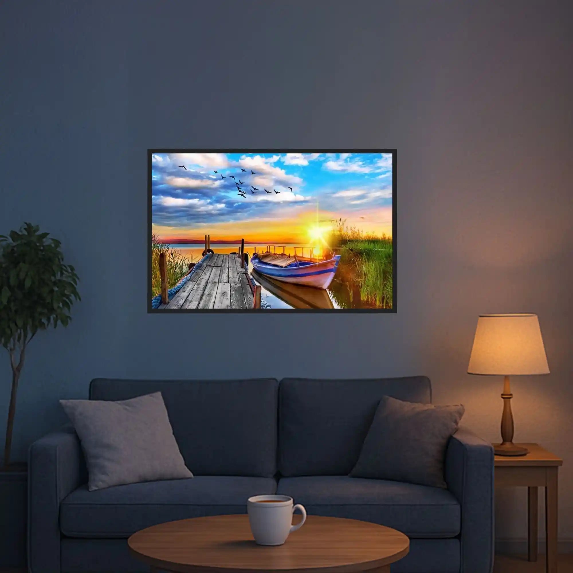 Diamond Painting - Sonniger Abend am See