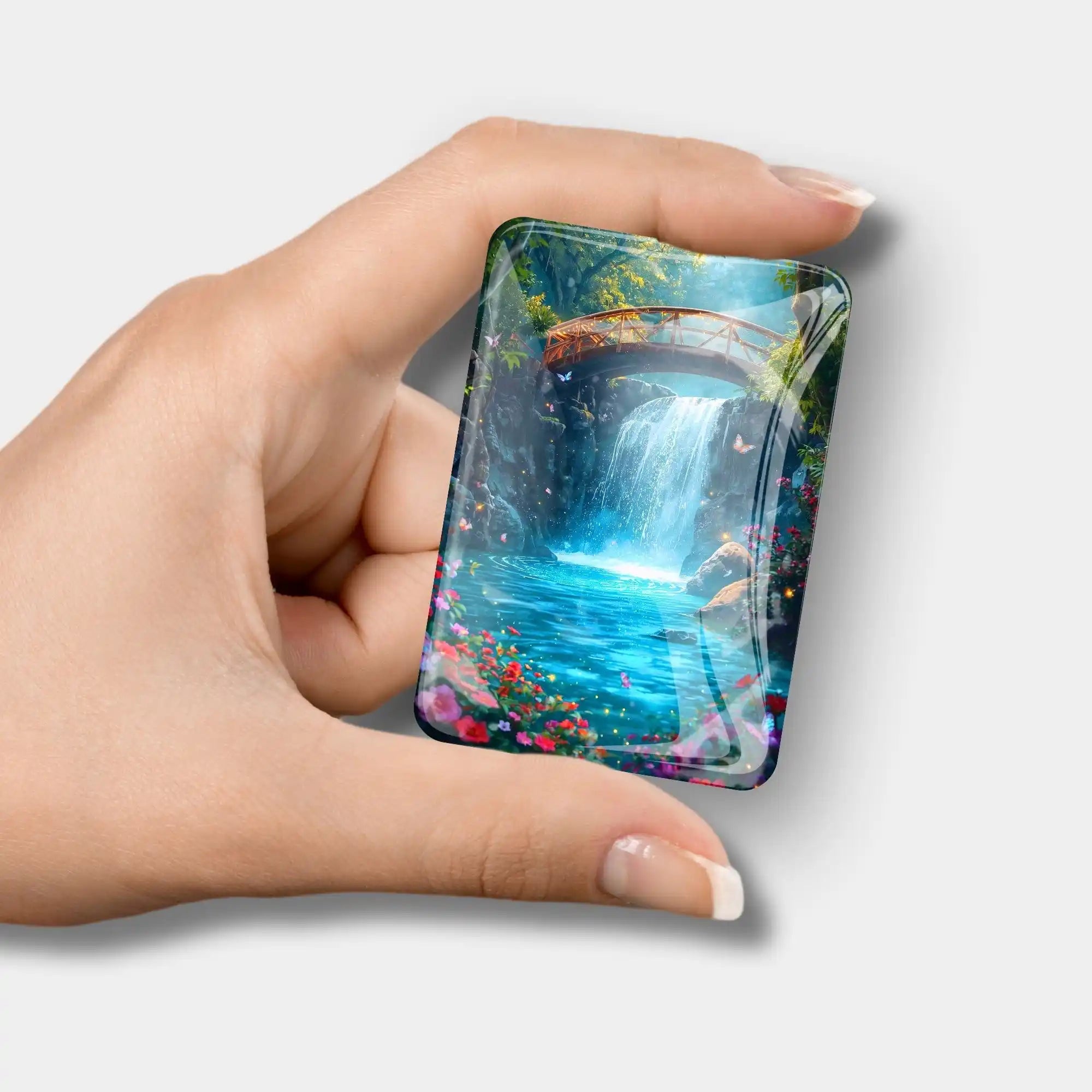 Glas Cover Minder Brücke der Träume als praktisches Zubehör für Diamond Painting und Bastelsets