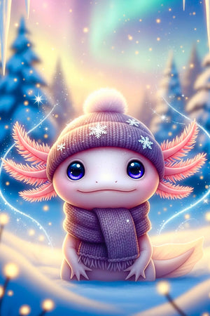 Diamond Painting - Axolotl im Urlaub
