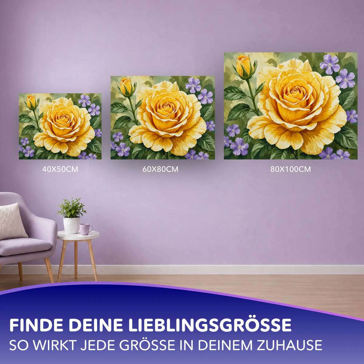 Malen nach Zahlen - Ein Lächeln aus Gold