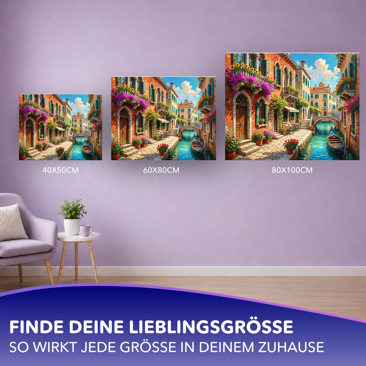 Malen nach Zahlen - Blühendes Venedig