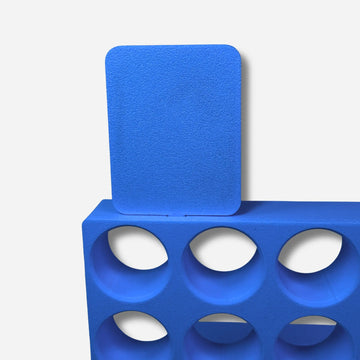 Blaue 3D-gedruckte Halterung für Diamond Painting Coverminder zur praktischen Aufbewahrung am Organisation-System.
