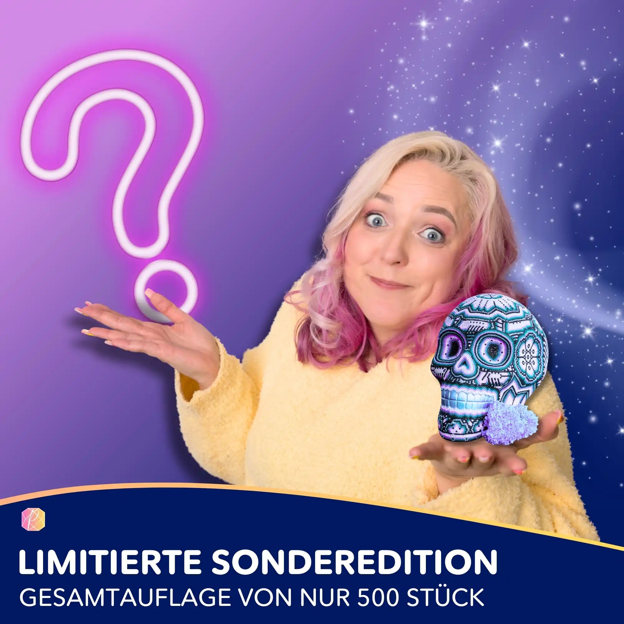 Diamond Painting Mystery Box Skulls Edition mit funkelndem Totenkopf aus Glitzersteinen und limitierter Sonderedition