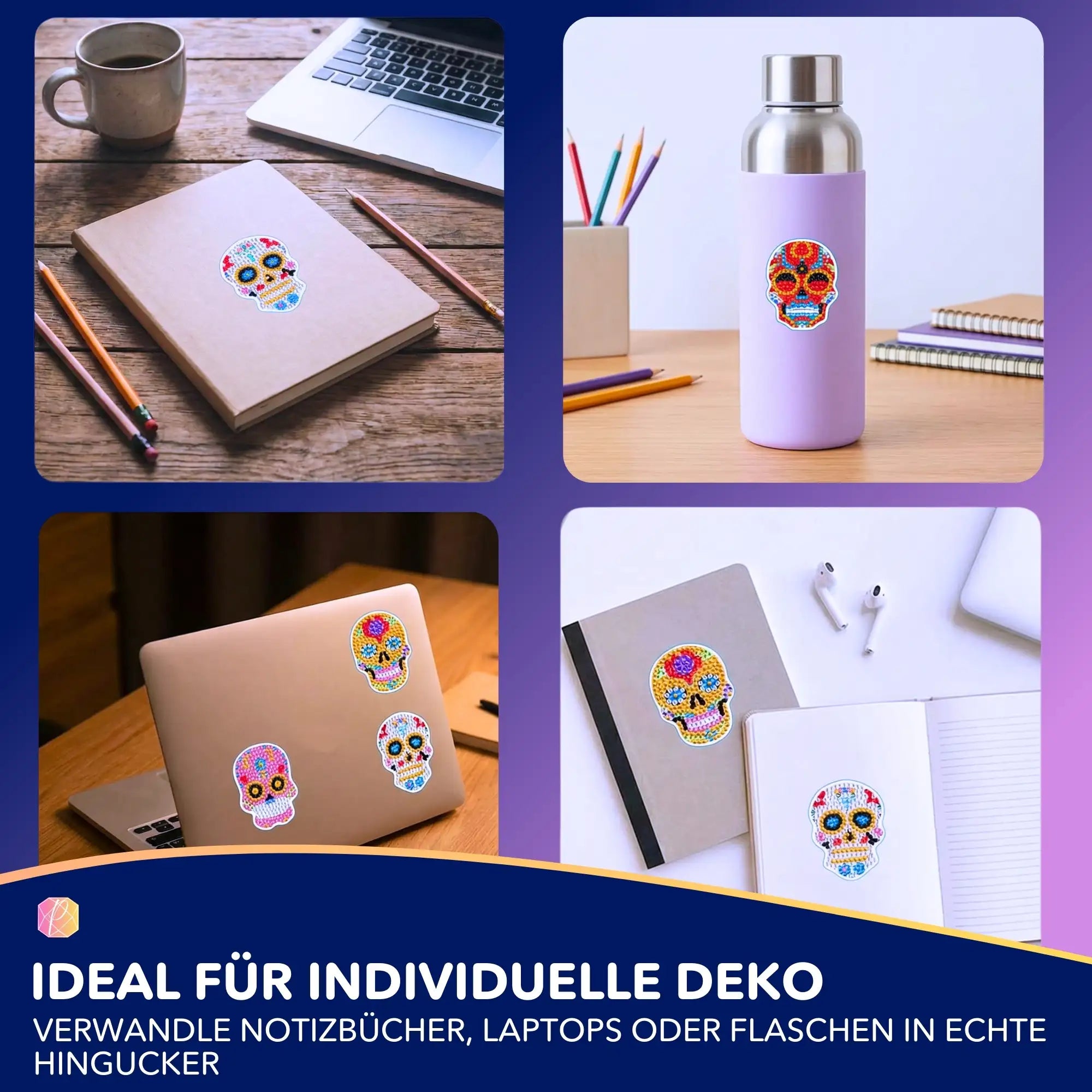 Diamond Painting Sticker - Totenköpfe