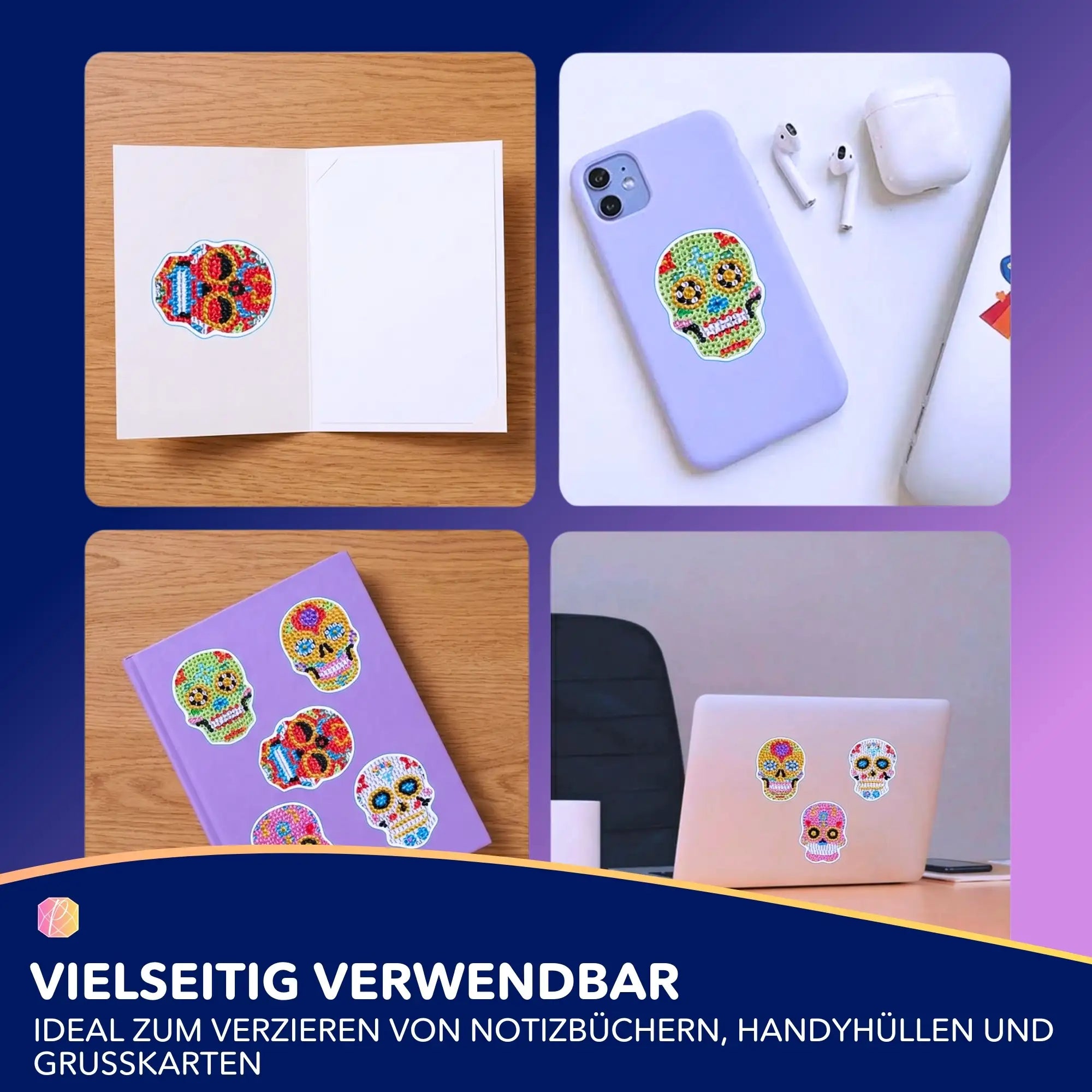 Diamond Painting Sticker - Totenköpfe