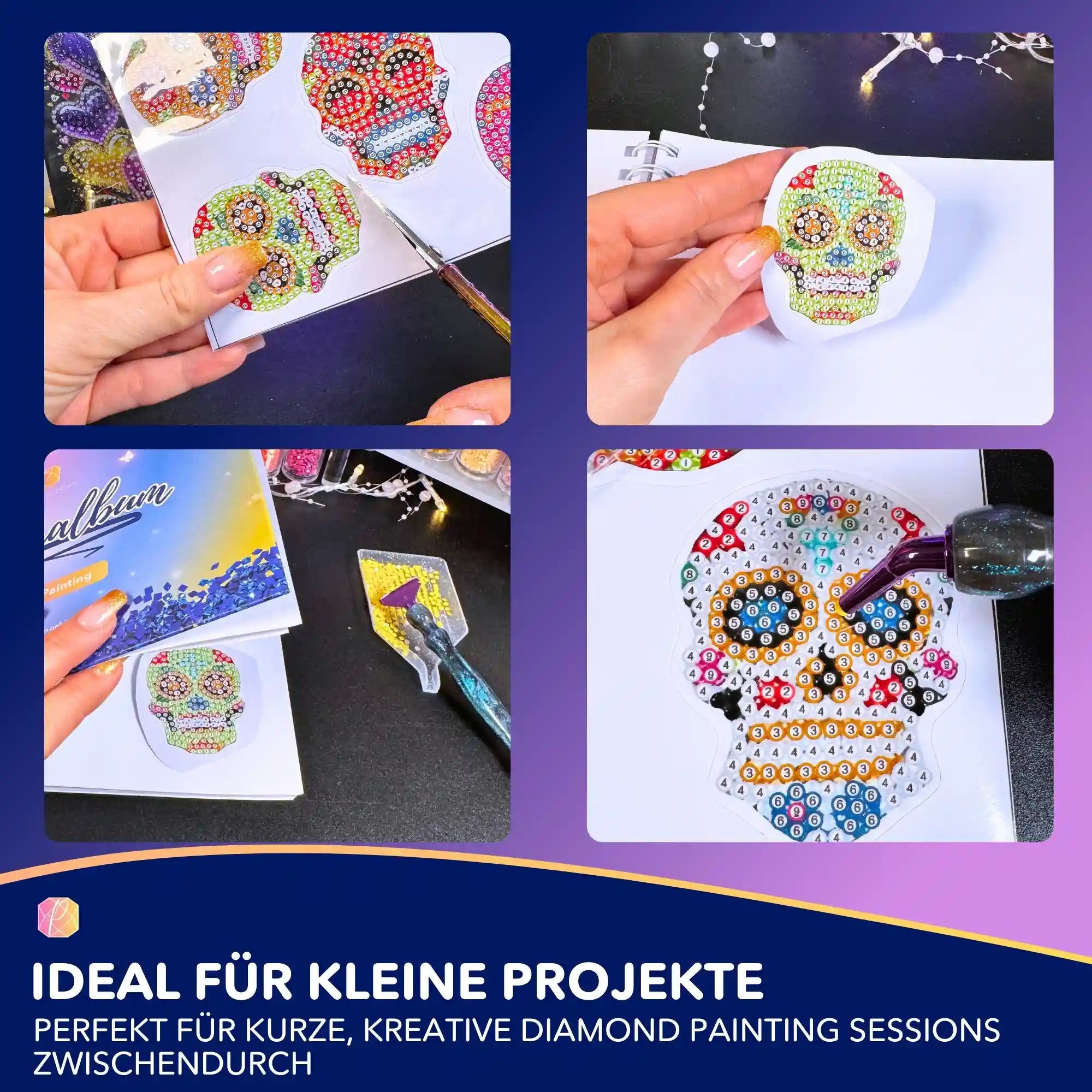Diamond Painting Sticker - Totenköpfe