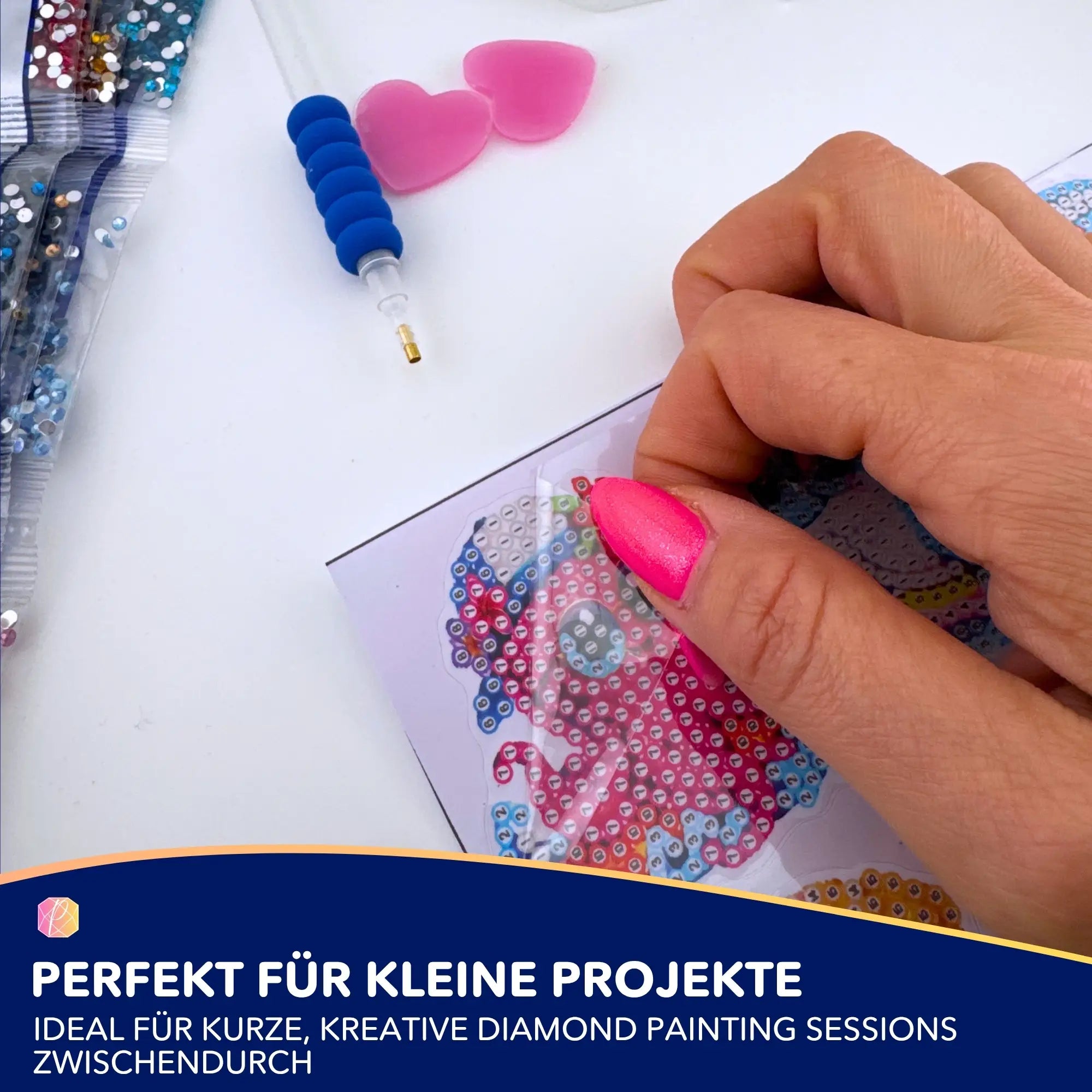 Diamond Painting Sticker - Kleine Surfer