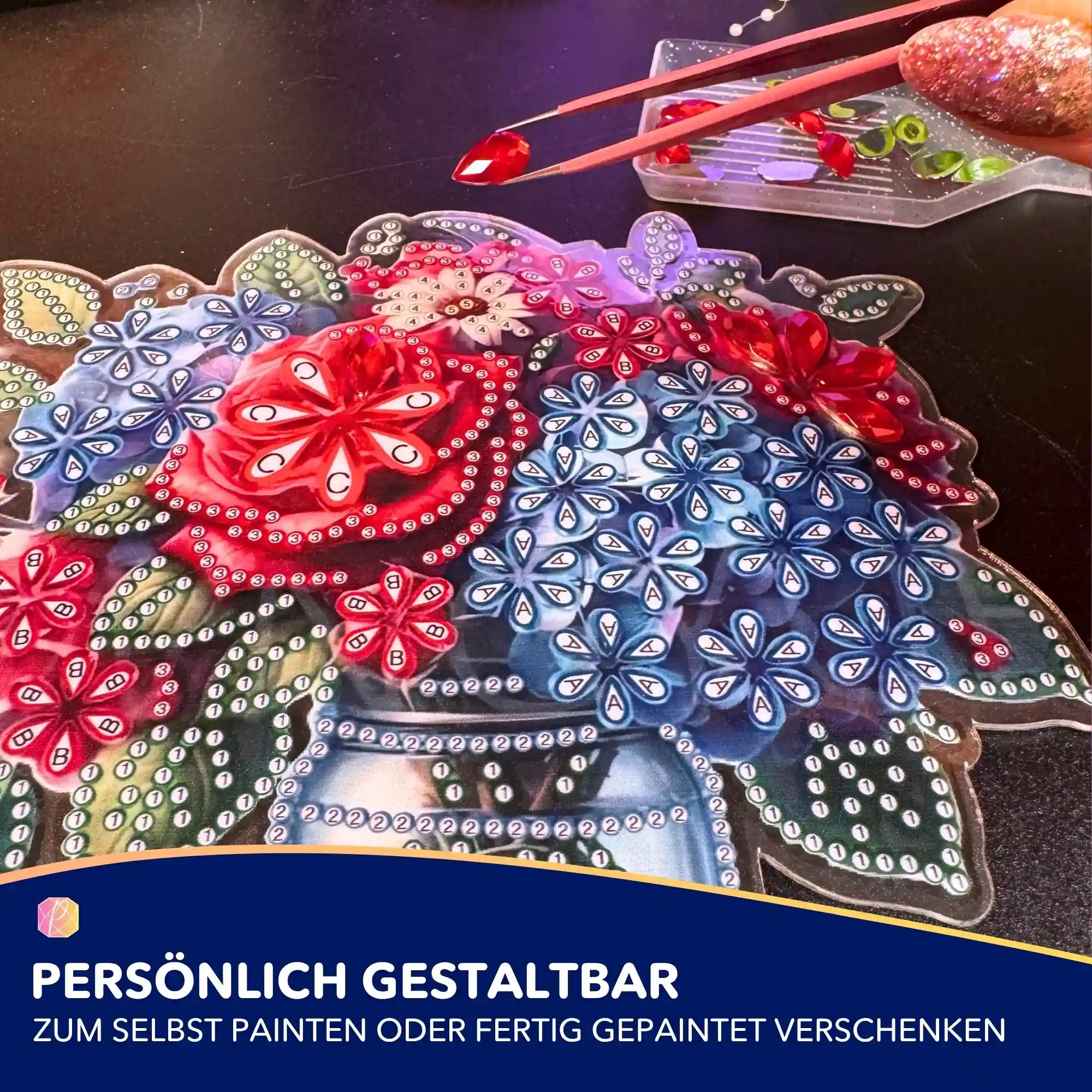 Diamond Painting Aufsteller Blumenstrauß - Muttertag