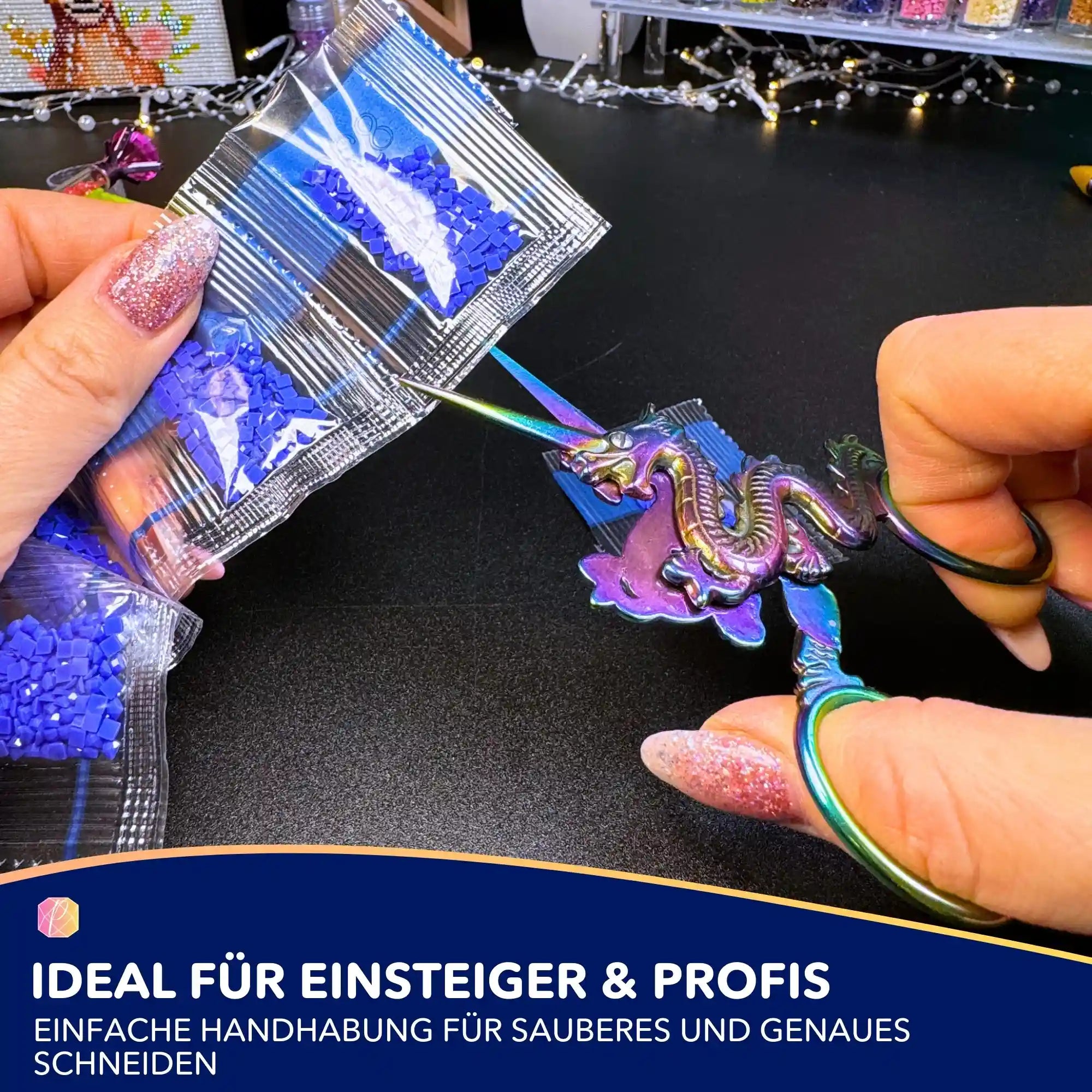 Diamond Painting Schere - Drache