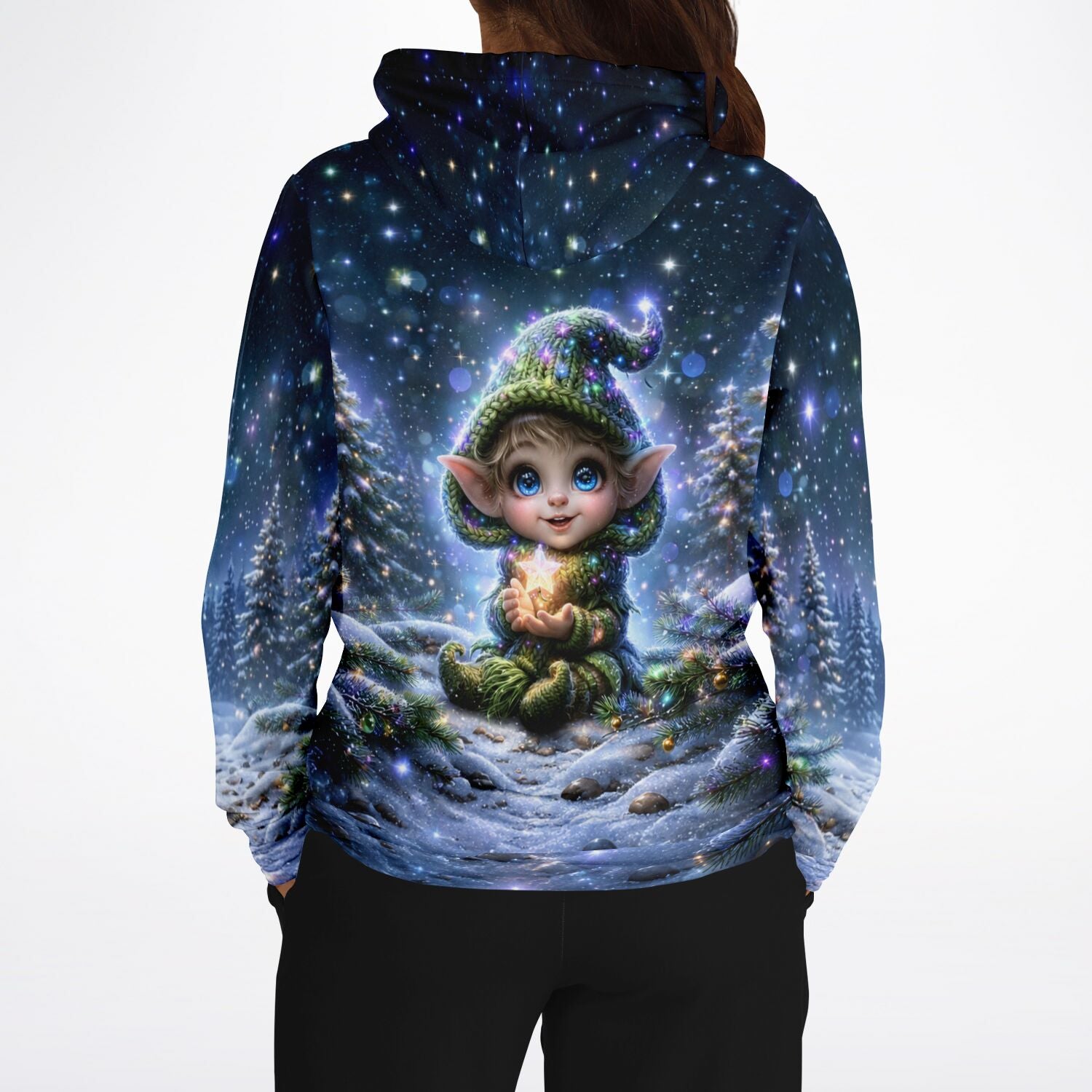 Dreamer Hoodie mit magischem Elf-Motiv im Sternenhimmel Design für Fans von Diamond Painting und Malen nach Zahlen