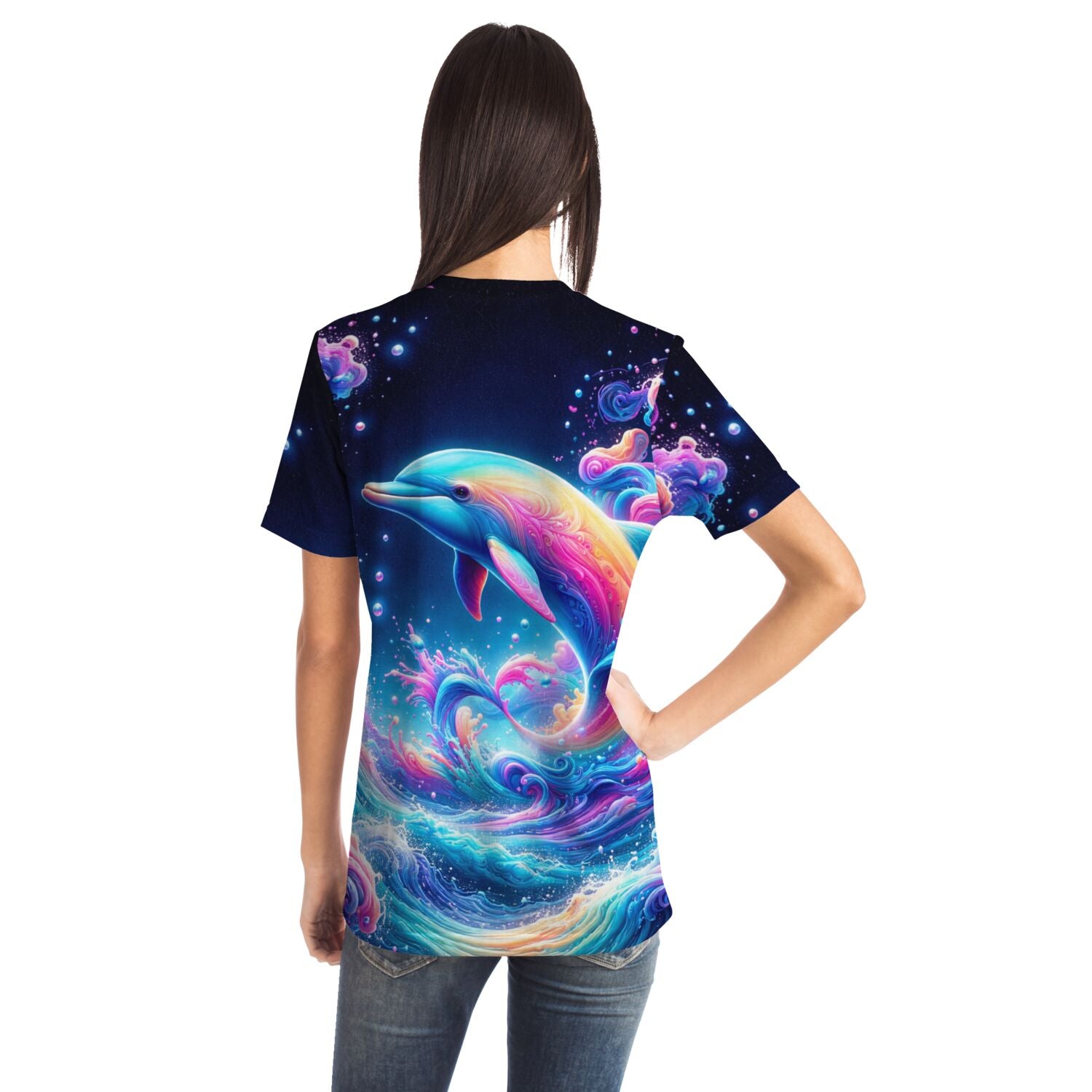 Dreamer T-Shirt - Delfin im Farbenmeer