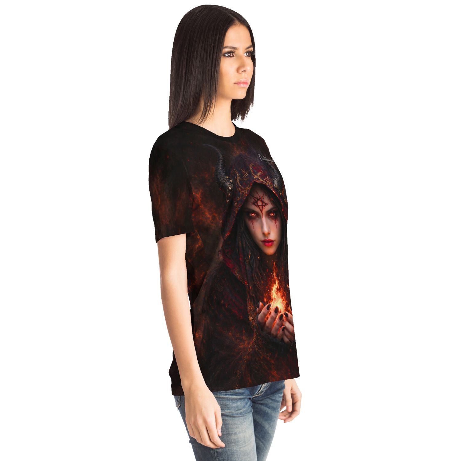 Dreamer T-Shirt Lilith mit Flammen-Motiv – hochwertiger Print für Fans von Diamond Painting und Malen nach Zahlen
