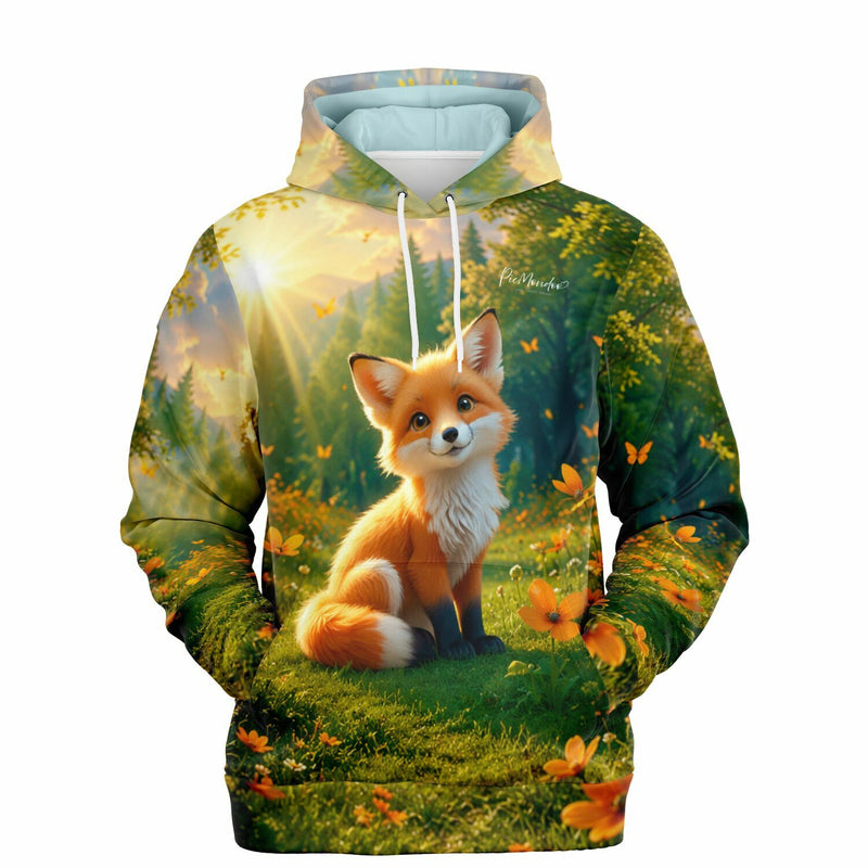 Dreamer Hoodie mit niedlichem Fuchs-Motiv, inspiriert von Diamond Painting Natur-Designs und Malen nach Zahlen Kunst.